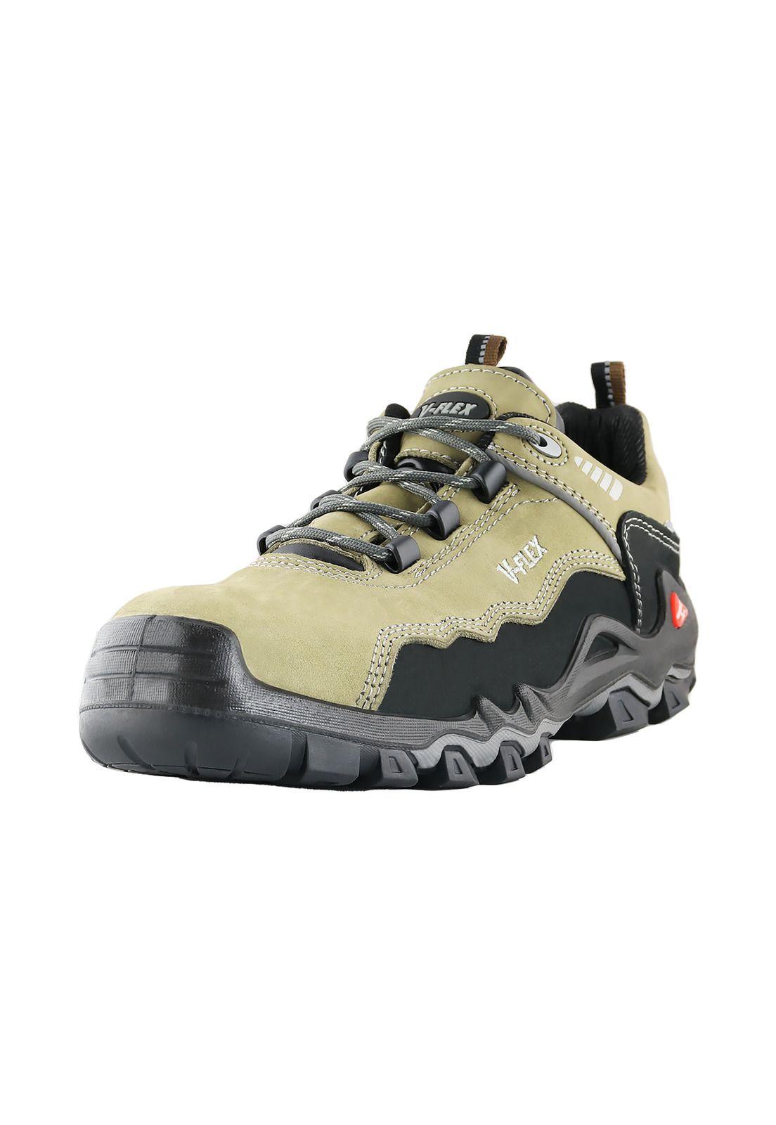 Zapato V11 Nobuck beige/Negro Vflex-1