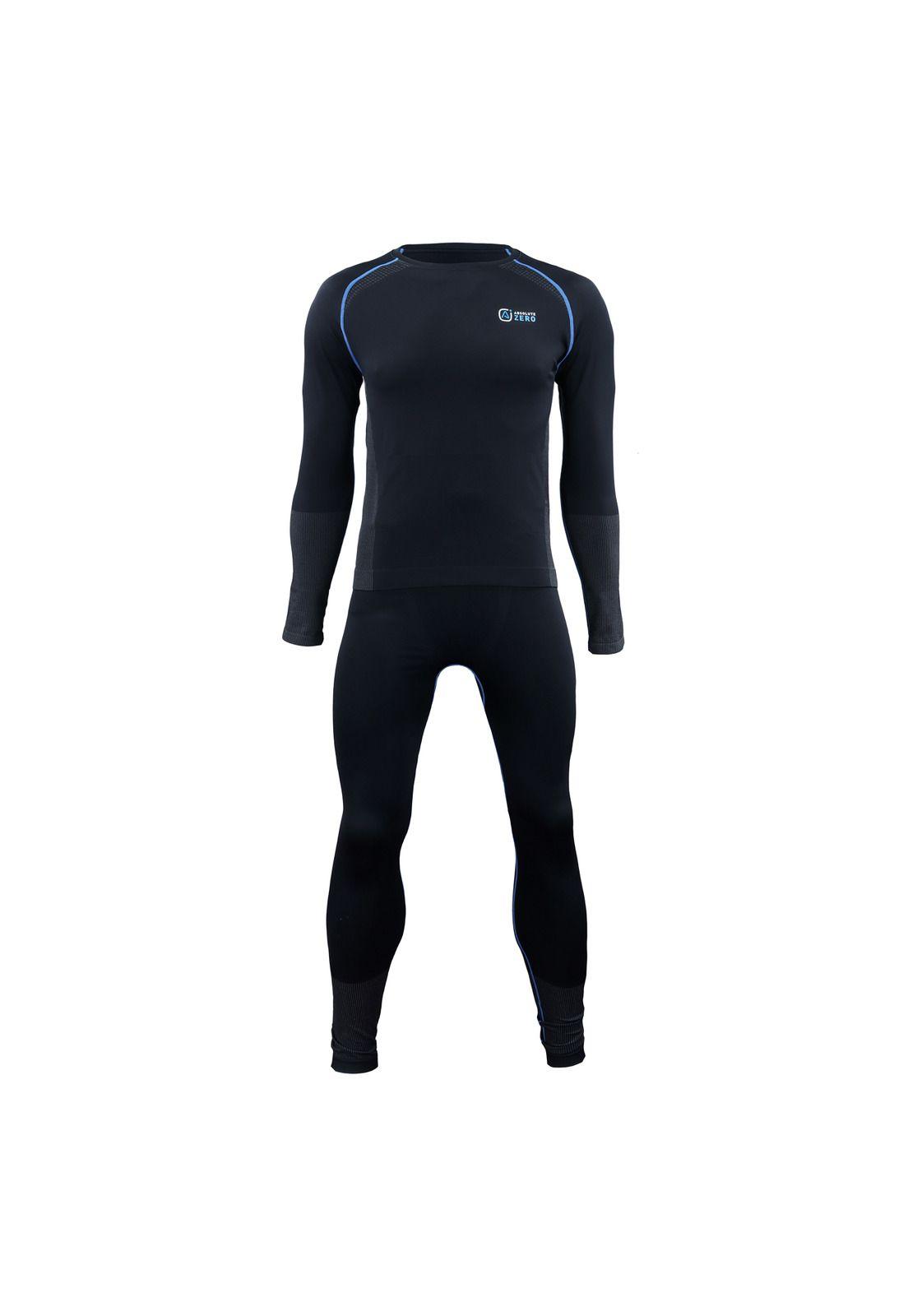 Conjunto primera capa térmico spandex color negro-0