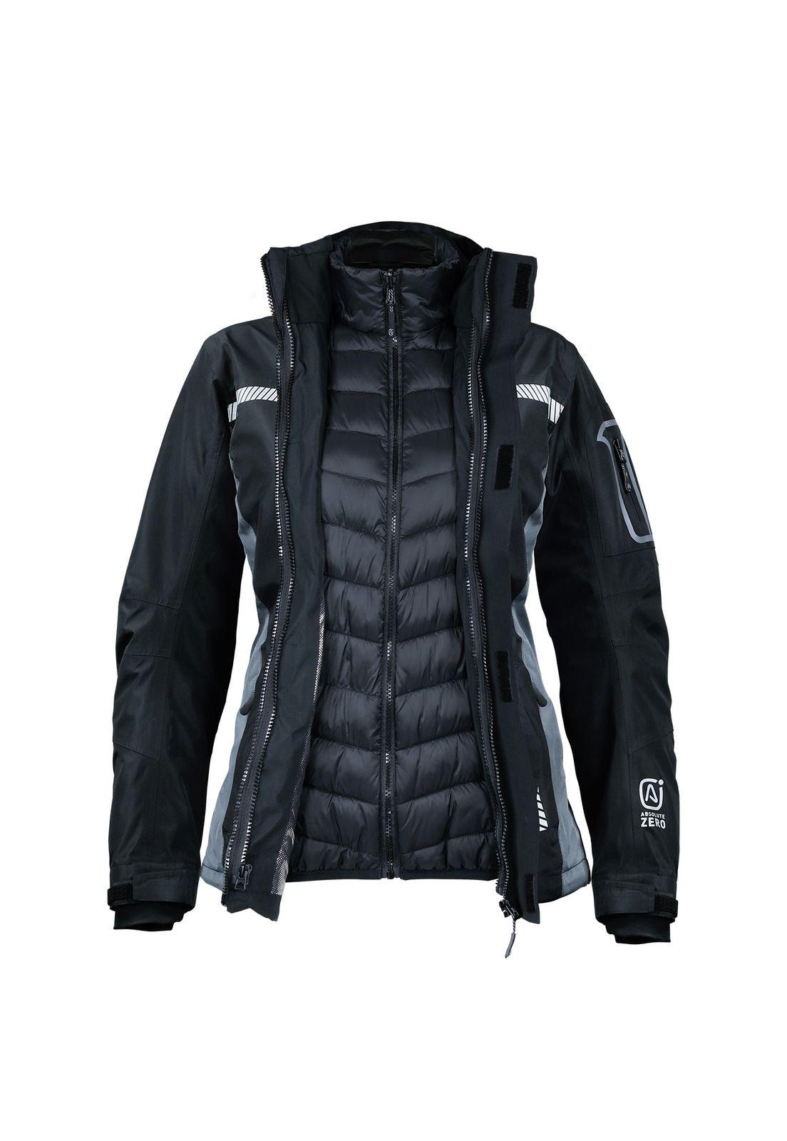 Parka Mujer desmontable 3 en 1 negra Absolute Zero Z-8100-2