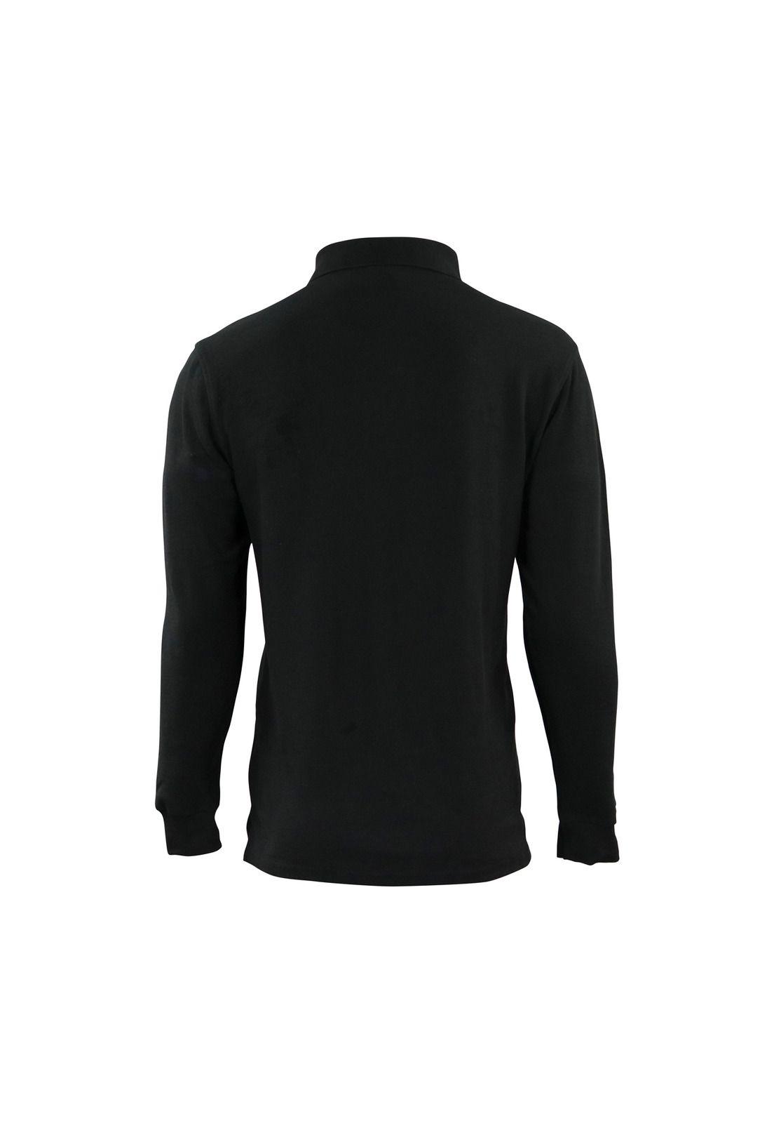 polera pique negra manga larga UPF 40-2