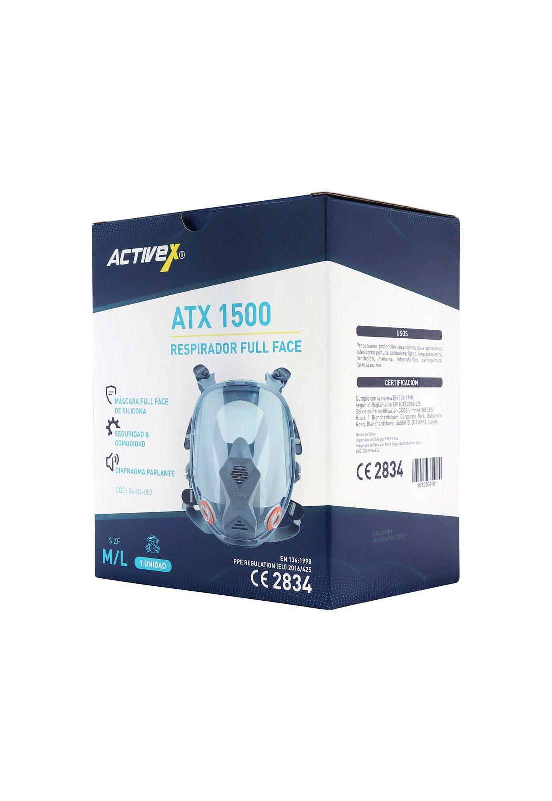 Respirador rostro completo full face Silicona ATX 1500 Talla universal-7