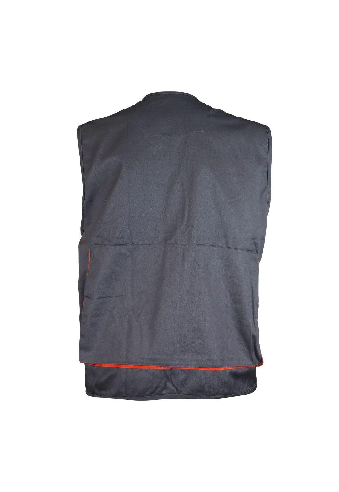 Chaleco Geólogo Gabardina Gris/Naranjo Activex-1