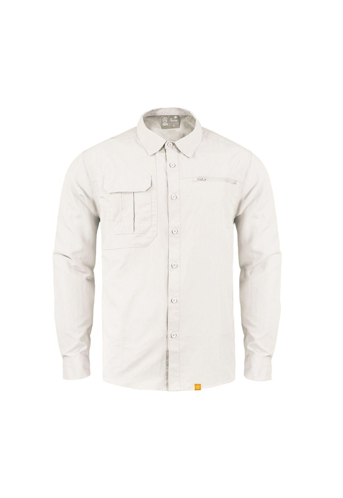Camisa Outdoor Lightwind Ripstop Blanco Invierno UV-0