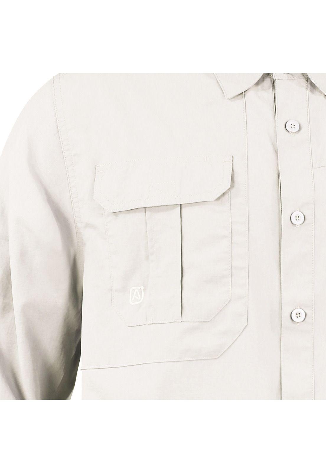 Camisa Outdoor Lightwind Ripstop Blanco Invierno UV-2