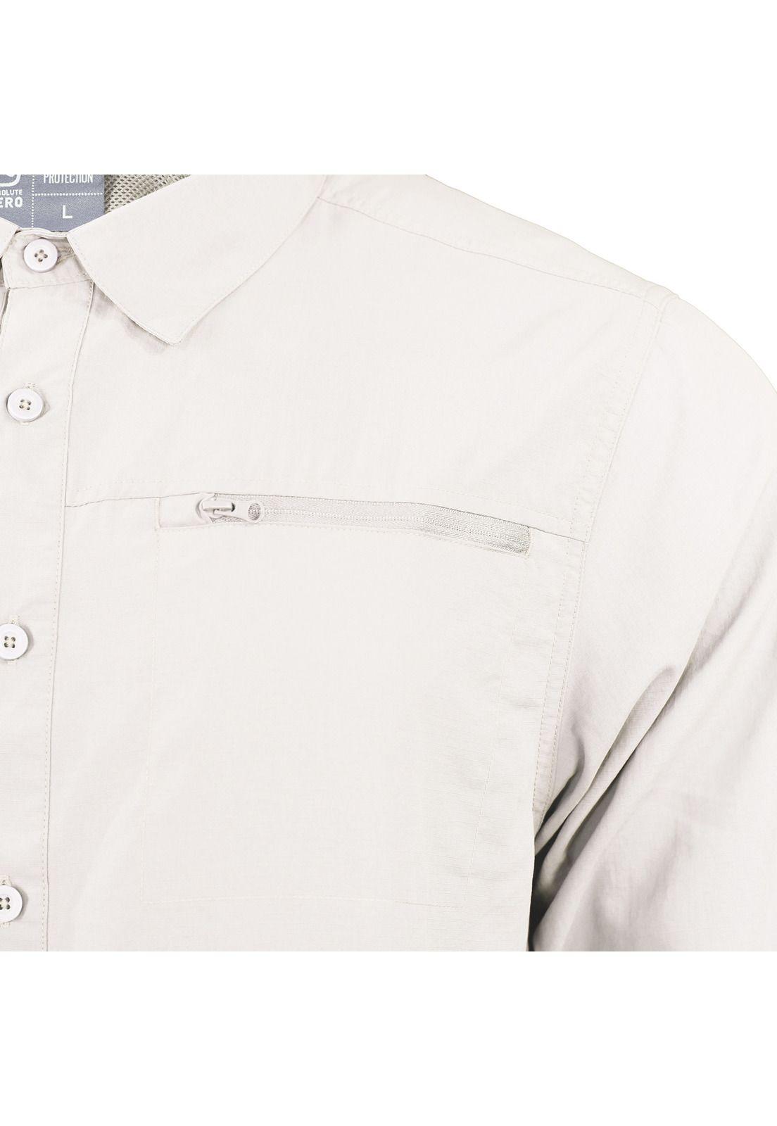 Camisa Outdoor Lightwind Ripstop Blanco Invierno UV-7