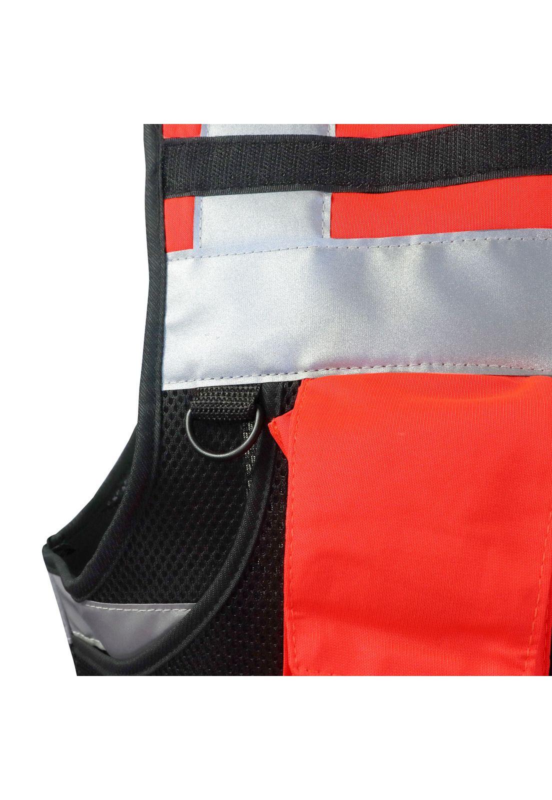 Chaleco Geólogo Miner Rojo Con Cuello-6