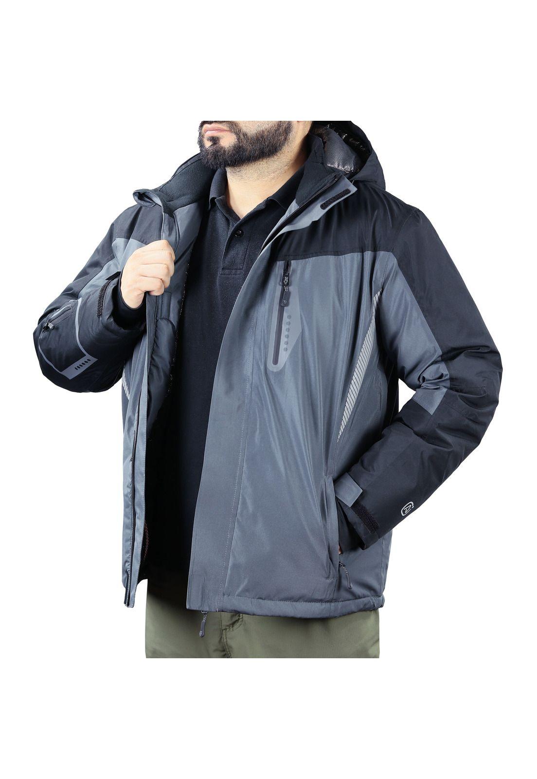 Parka Hombre Impermeable Absolute Zero Gris Z-5000-2