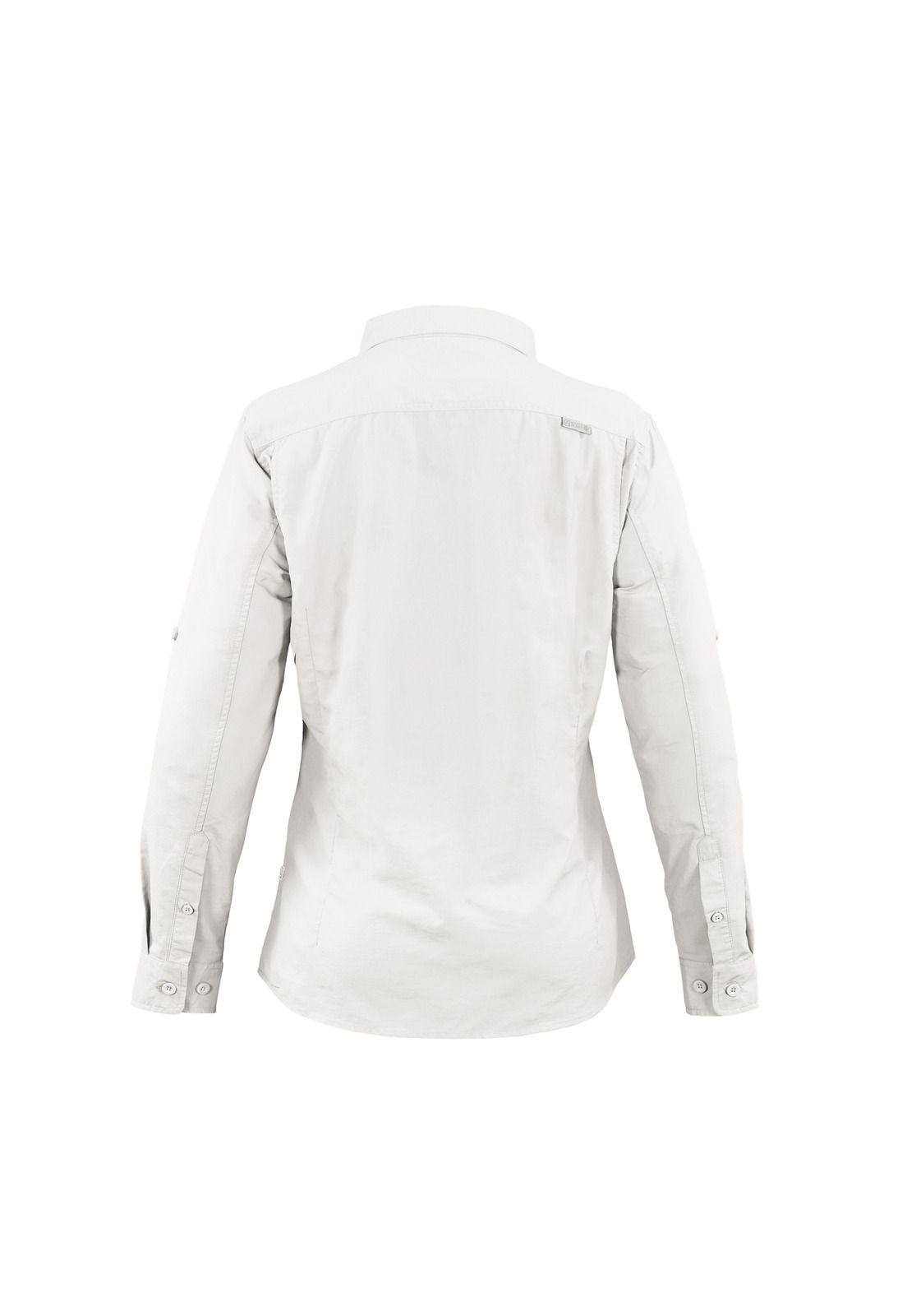 Blusa Outdoor Mujer Lightwind Ripstop Blanco Invierno UV-1