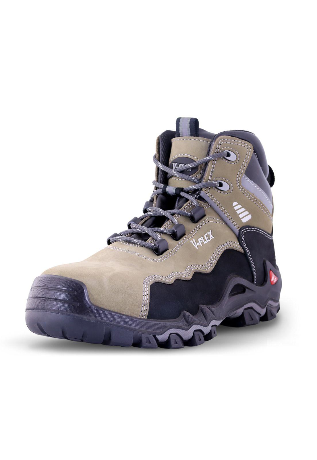Botín V17 Nobuck Beige/Negro Vflex-1