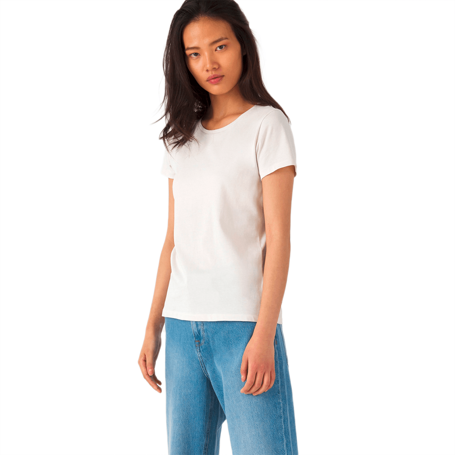 Polera Orgánica 100% Algodón Vegano #E150 Mujer Beige B&C-0