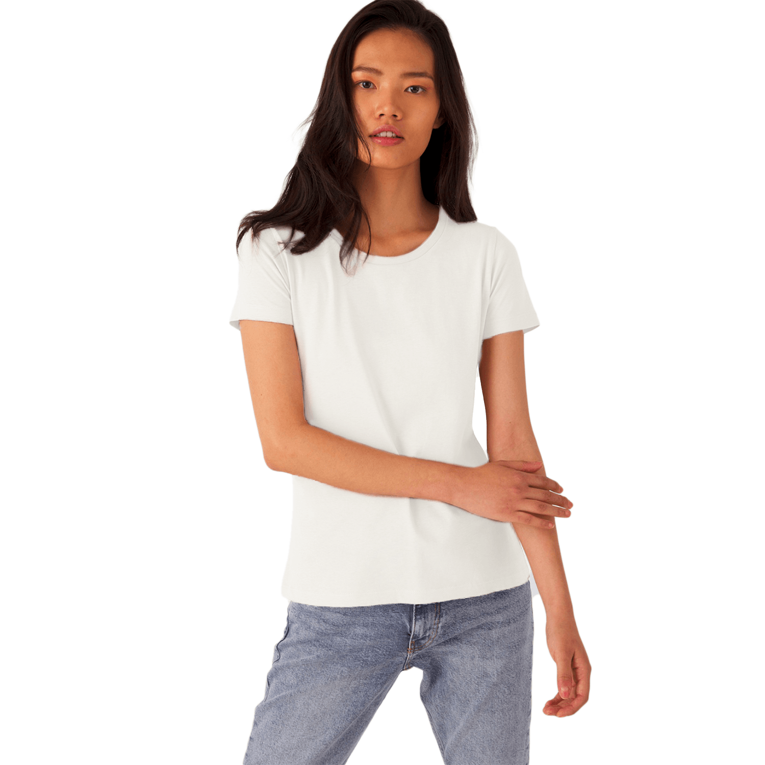 Polera Premium 100% De Algodón Orgánico Mujer Blanco B&C-0