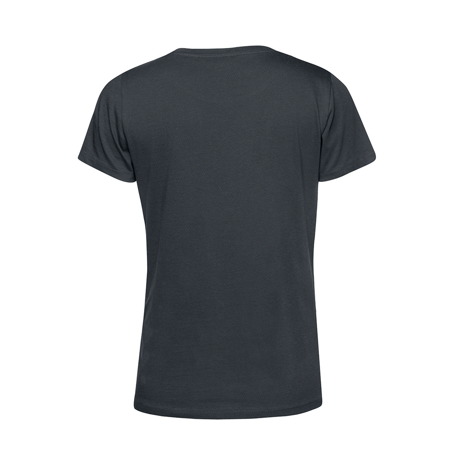 Polera Orgánica 100% Algodón Vegano #E150 Mujer Gris Oscuro -1