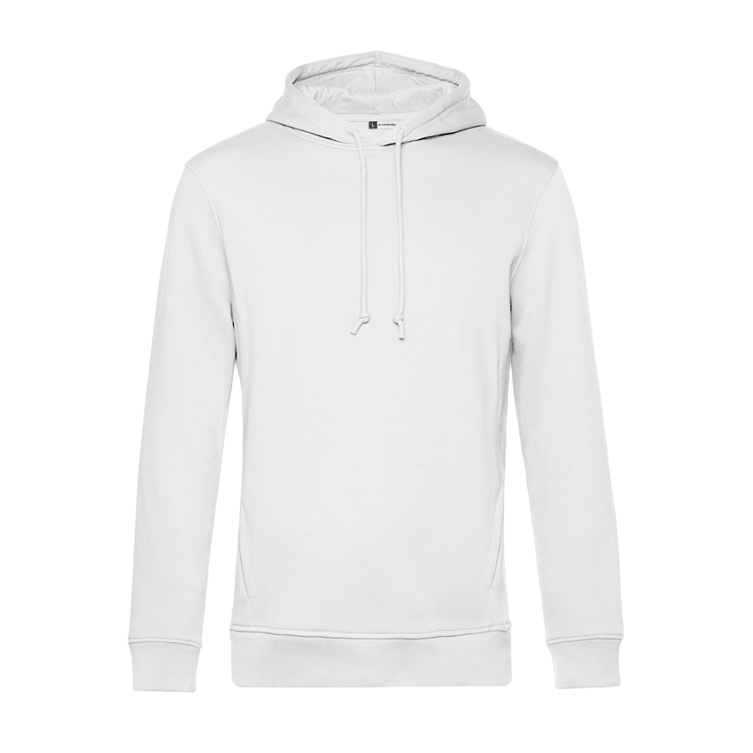 Polerón Hooded Premium 100% Algodón Orgánico Blanco B&C-0