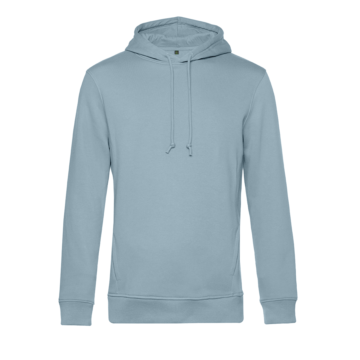 Poleron Premiun 100% Algodon Organico Hooded Celeste B&C-1
