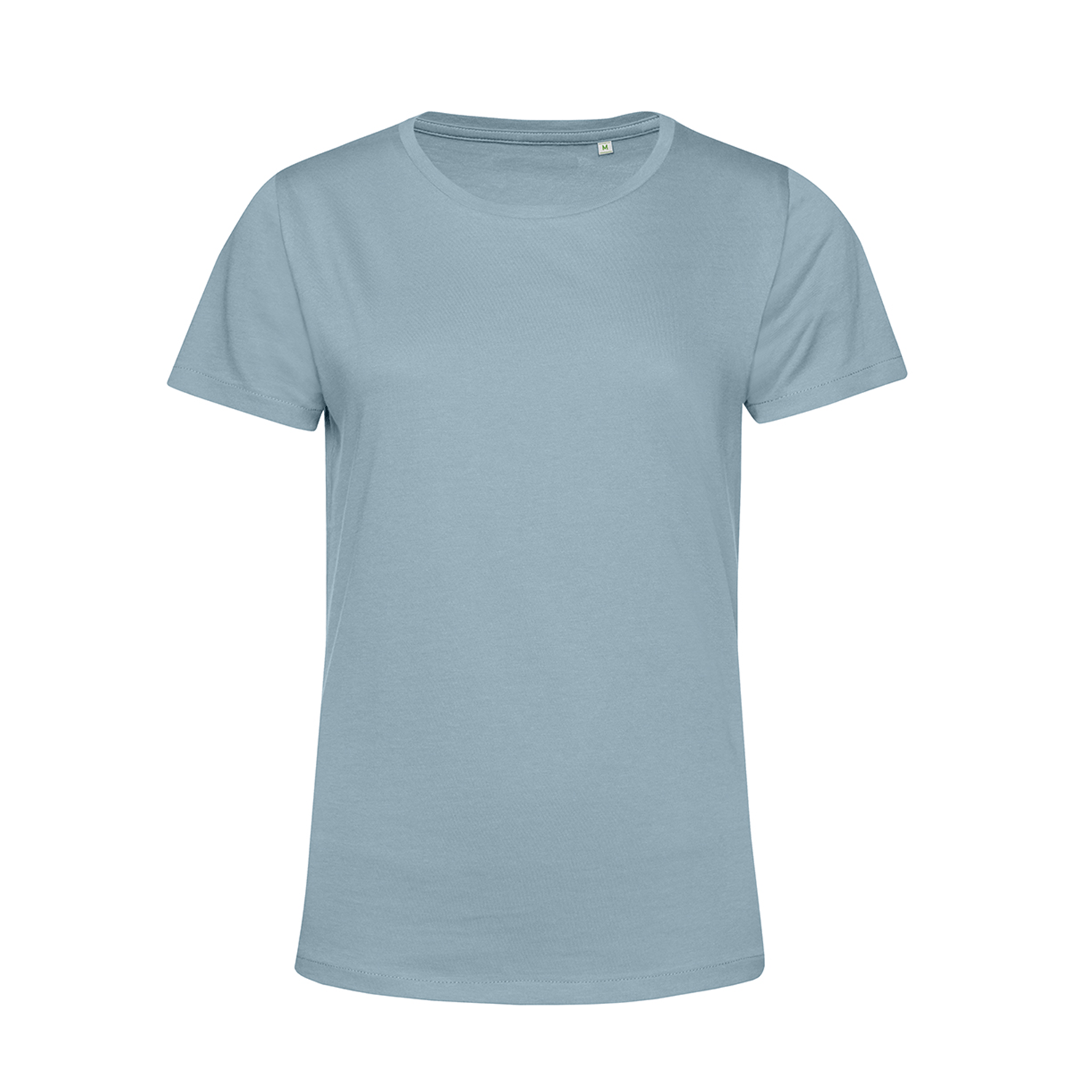 Polera Orgánica 100% Algodón Vegano #E150 Mujer Celeste B&C-1