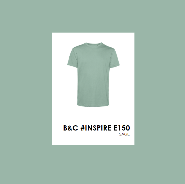 Polera Orgánica 100% Algodón Vegano #E150 Hombre Verde Agua B&C-2