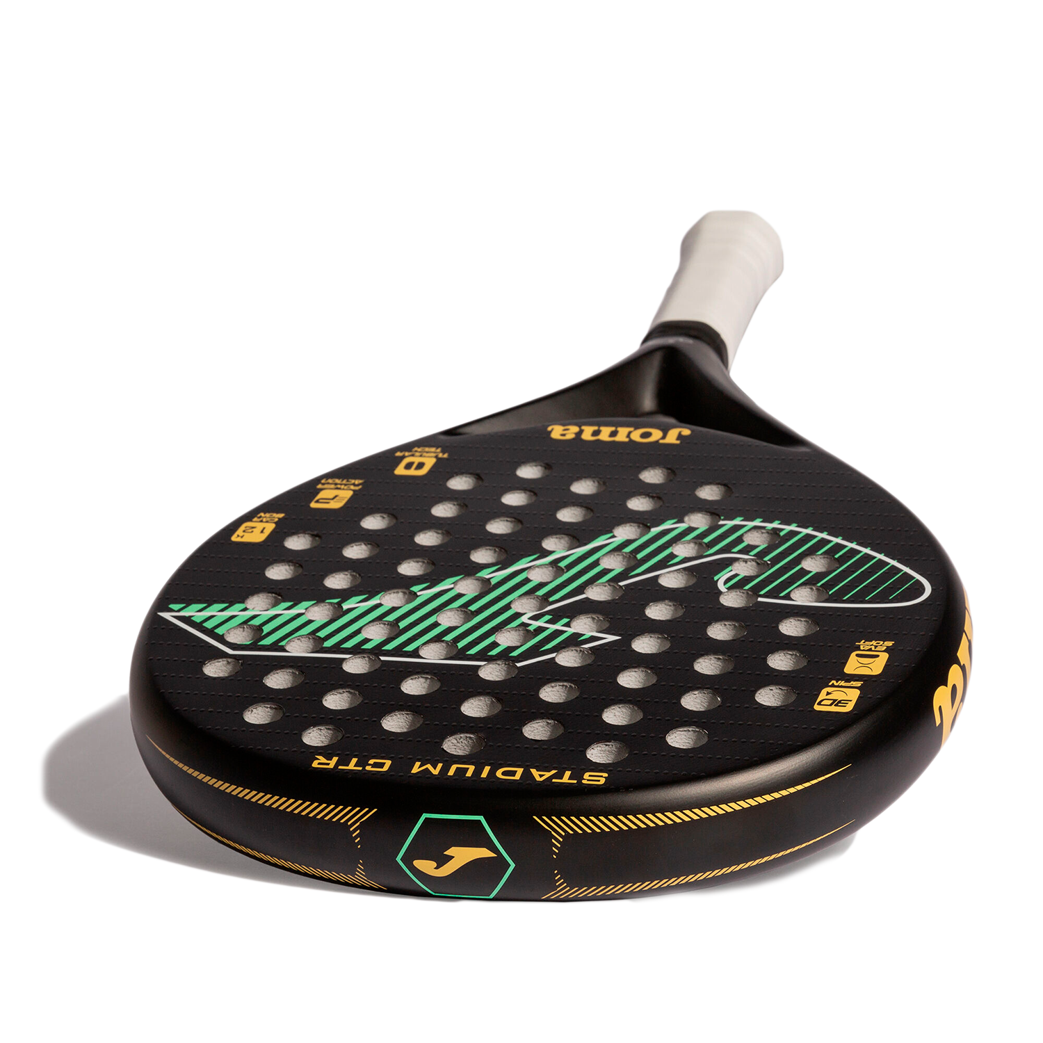 Pala De Pádel Stadium Control Negro con Verde Joma-3
