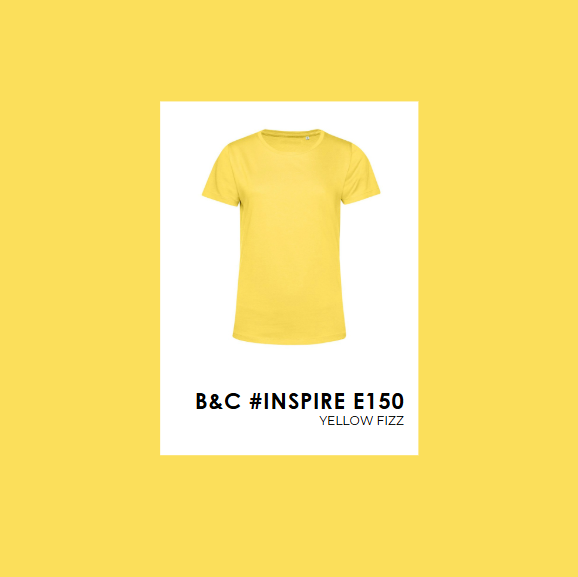Polera Orgánica 100% Algodón Vegano #E150 Mujer Amarillo B&C-2