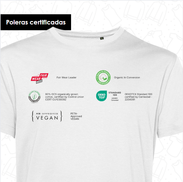 Polera Orgánica 100% Algodón Vegano #e150 Hombre Verde B&C-2