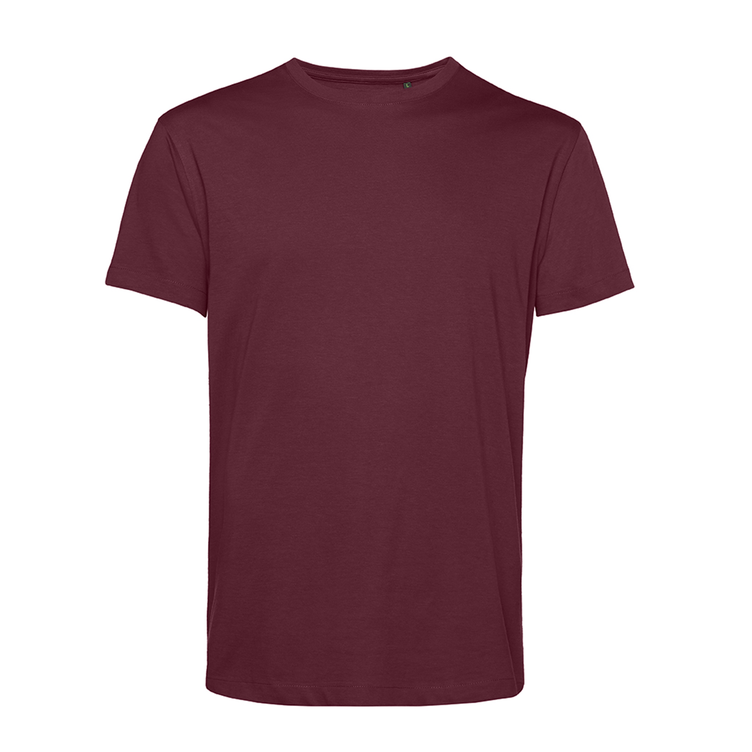 Polera Orgánica 100% Algodón Vegano E150 Burdeos Hombre B&C-0