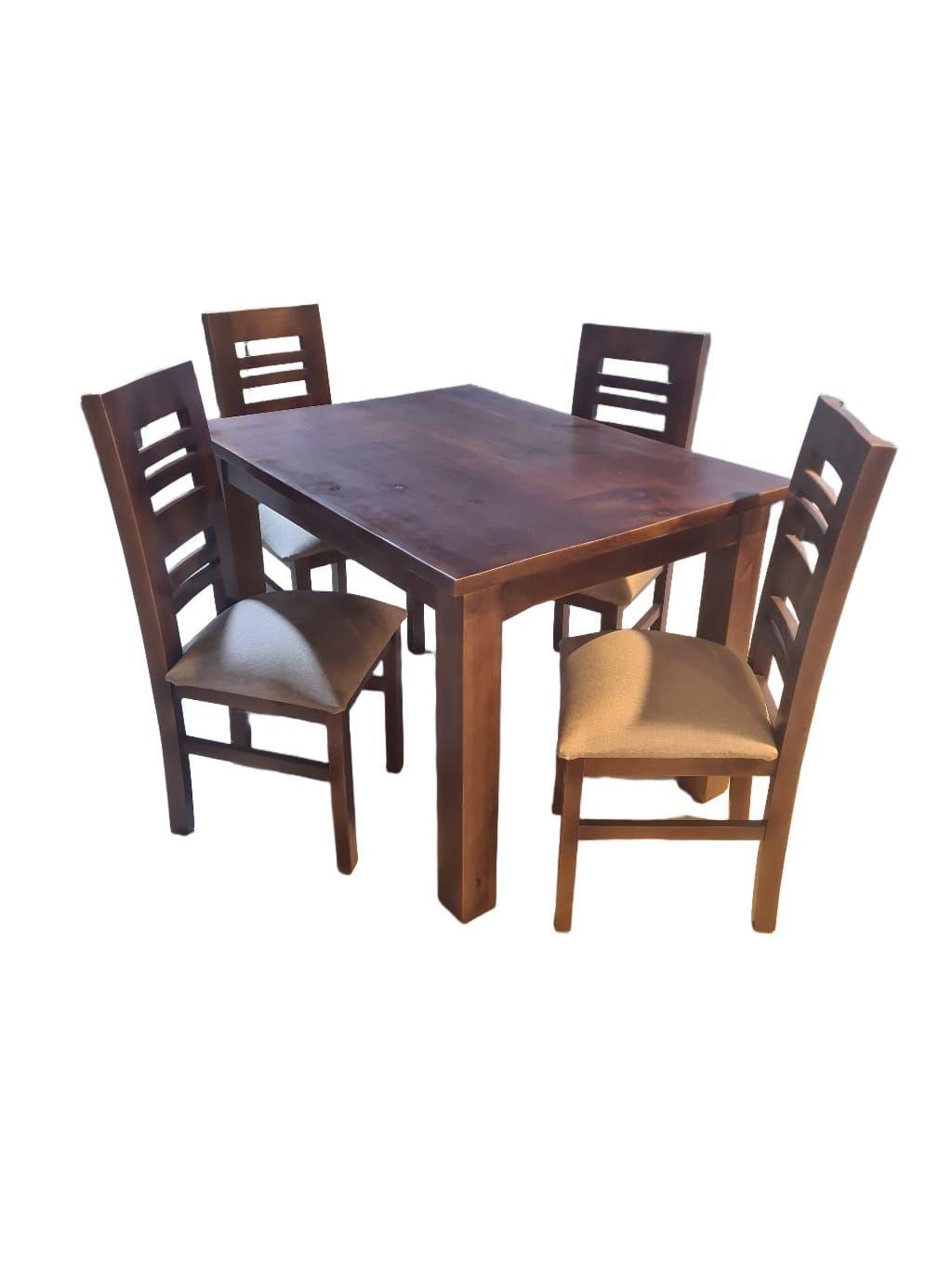 Jgo Comedor Volos 4S nogal tapiz beige-2
