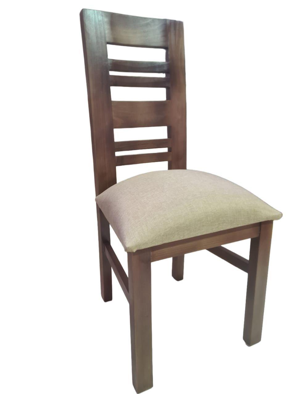 Pack 8 sillas Florencia Koliat nogal tapiz beige-2