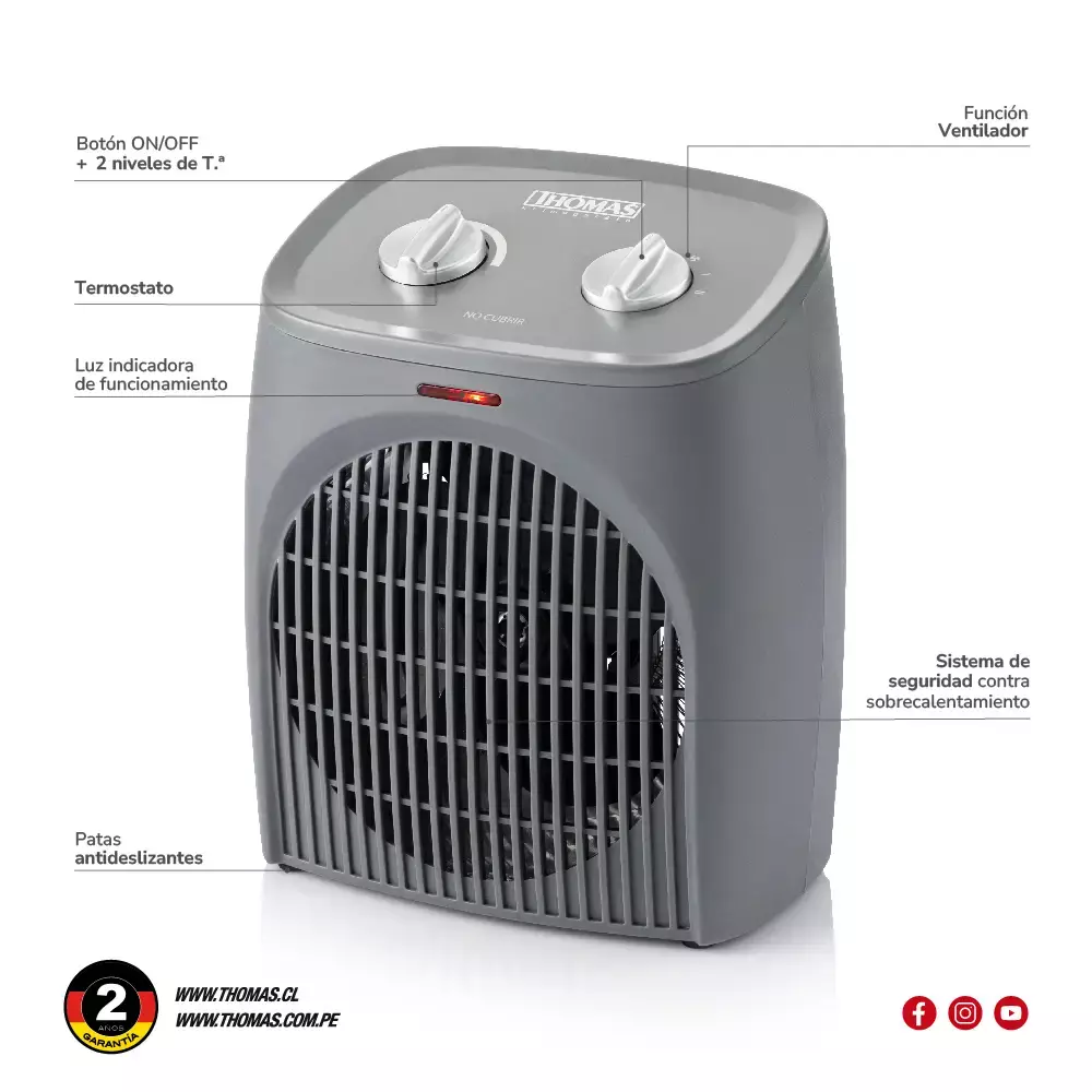 Termoventilador Thomas TH FH28-5