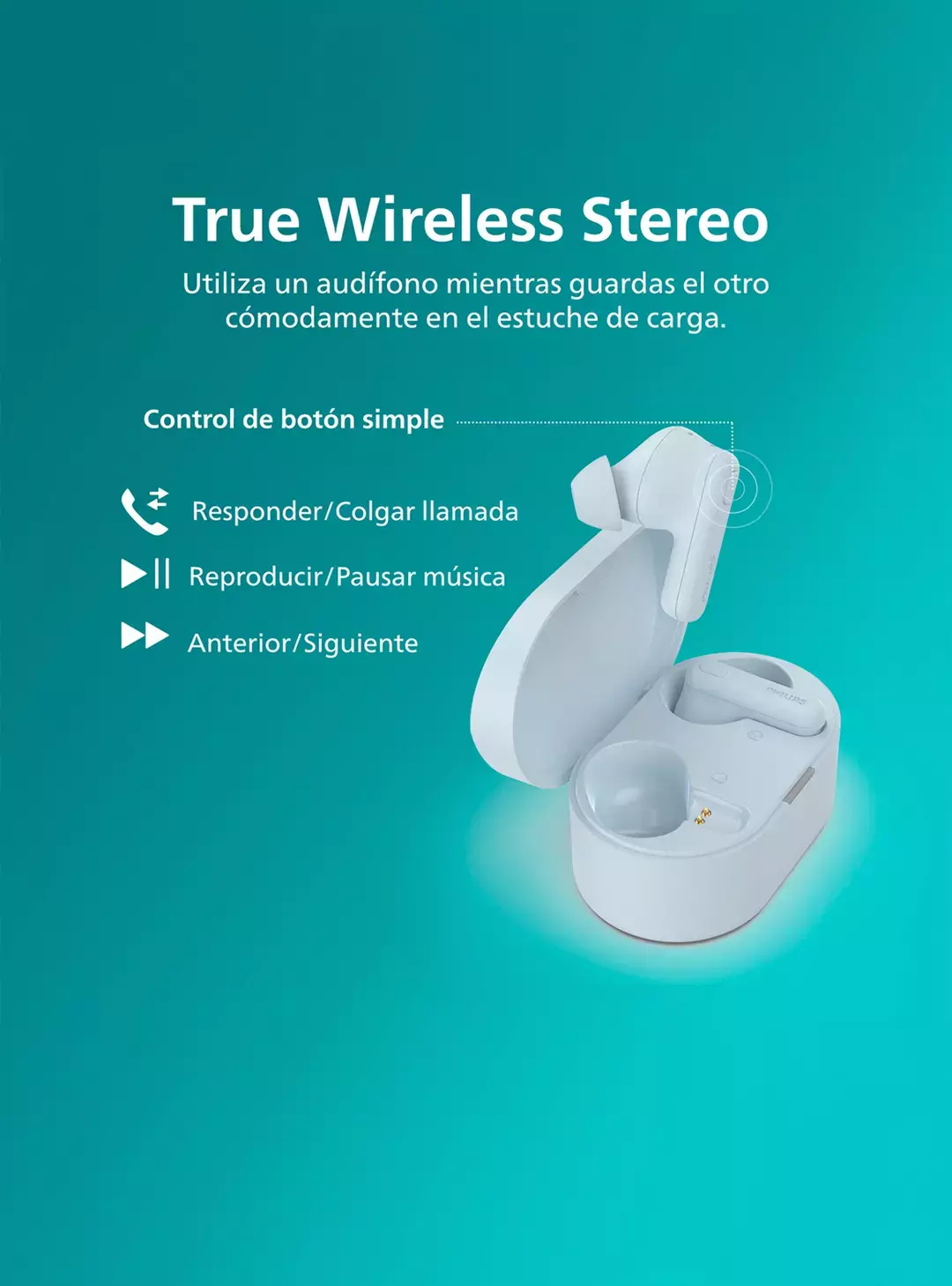 Audífonos Bluetooth True Wireless TAT1108 Blanco-3