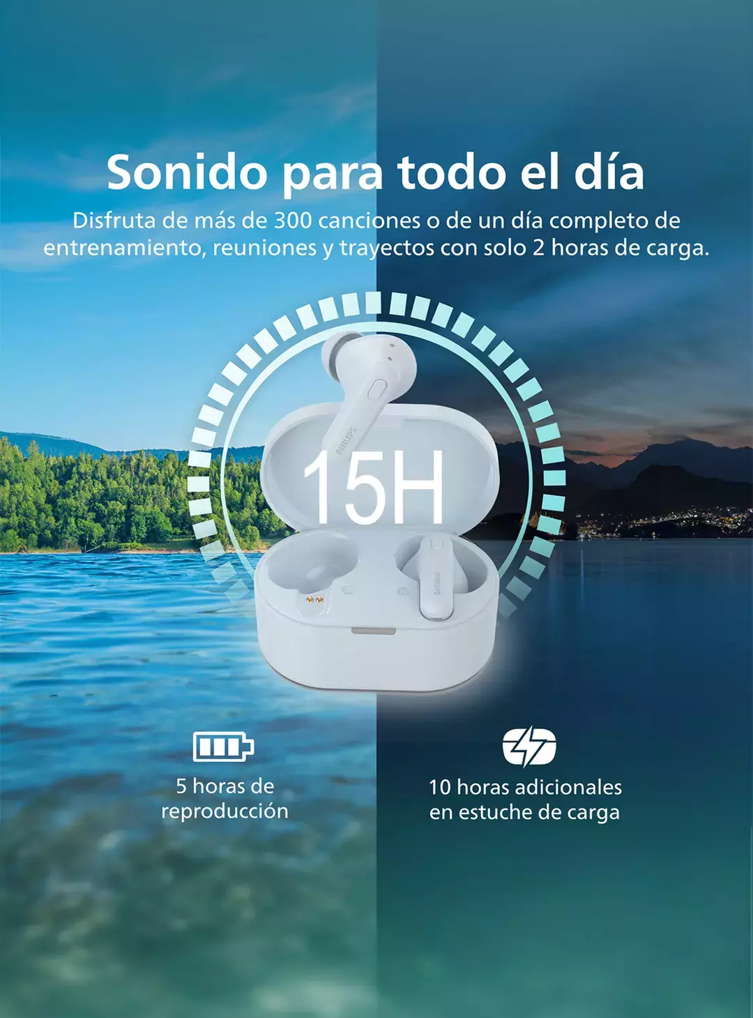 Audífonos Bluetooth True Wireless TAT1108 Blanco-4