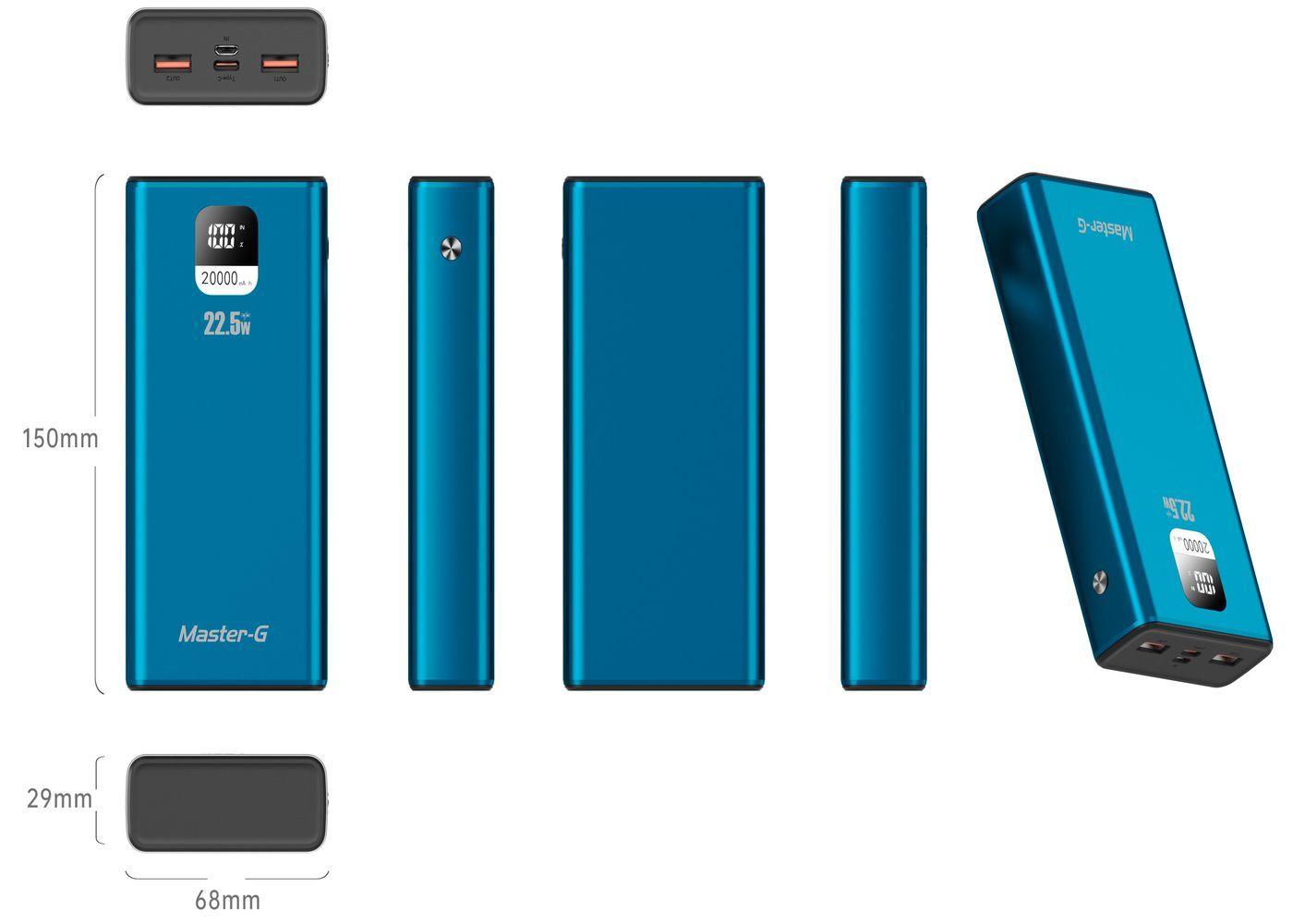 Batería Externa Power Bank 20000 Mah 22 5W UCP20LPD-2
