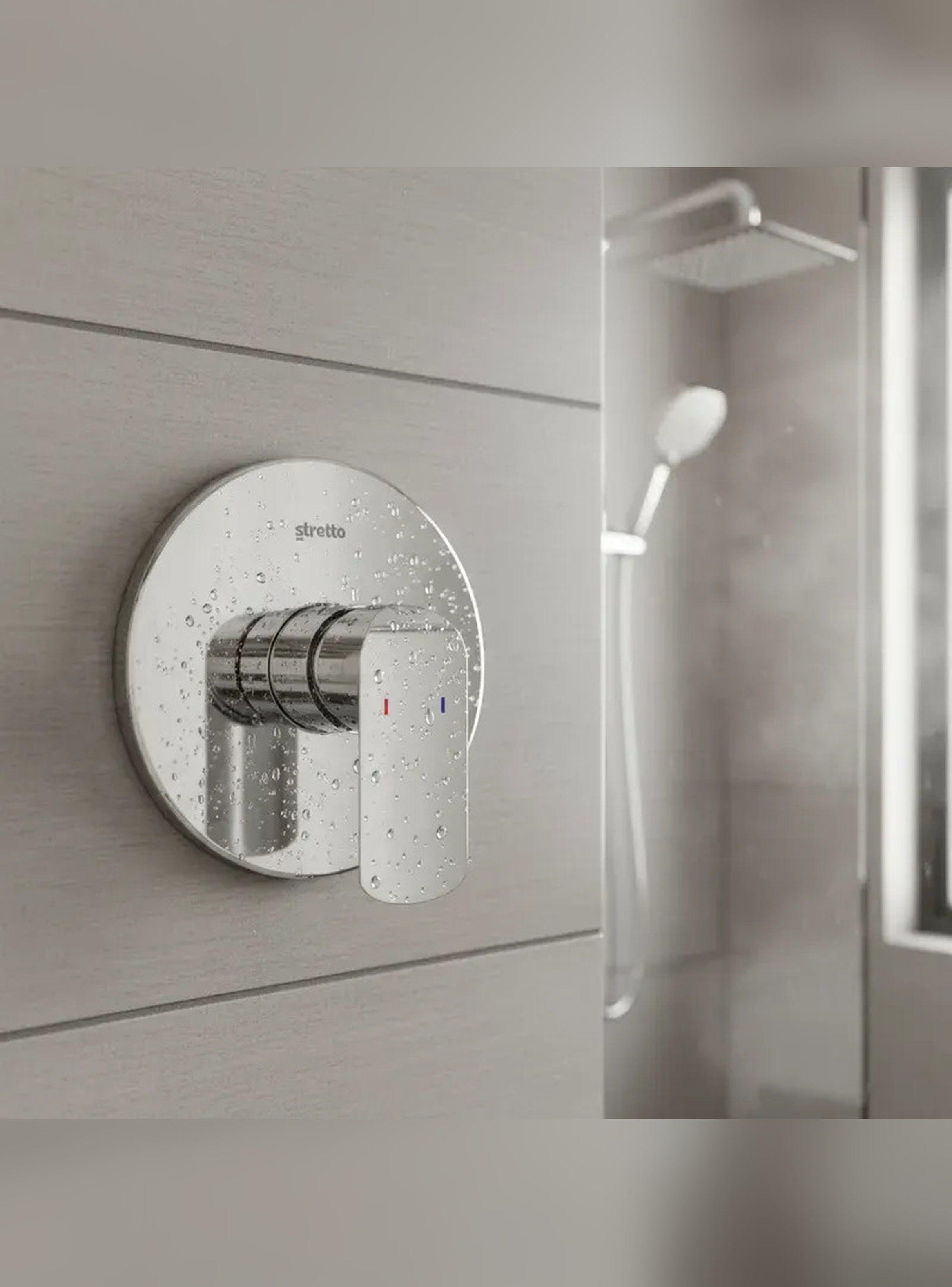 Monomando Llave Grifo Empotrado Para Ducha Priego Stretto-0
