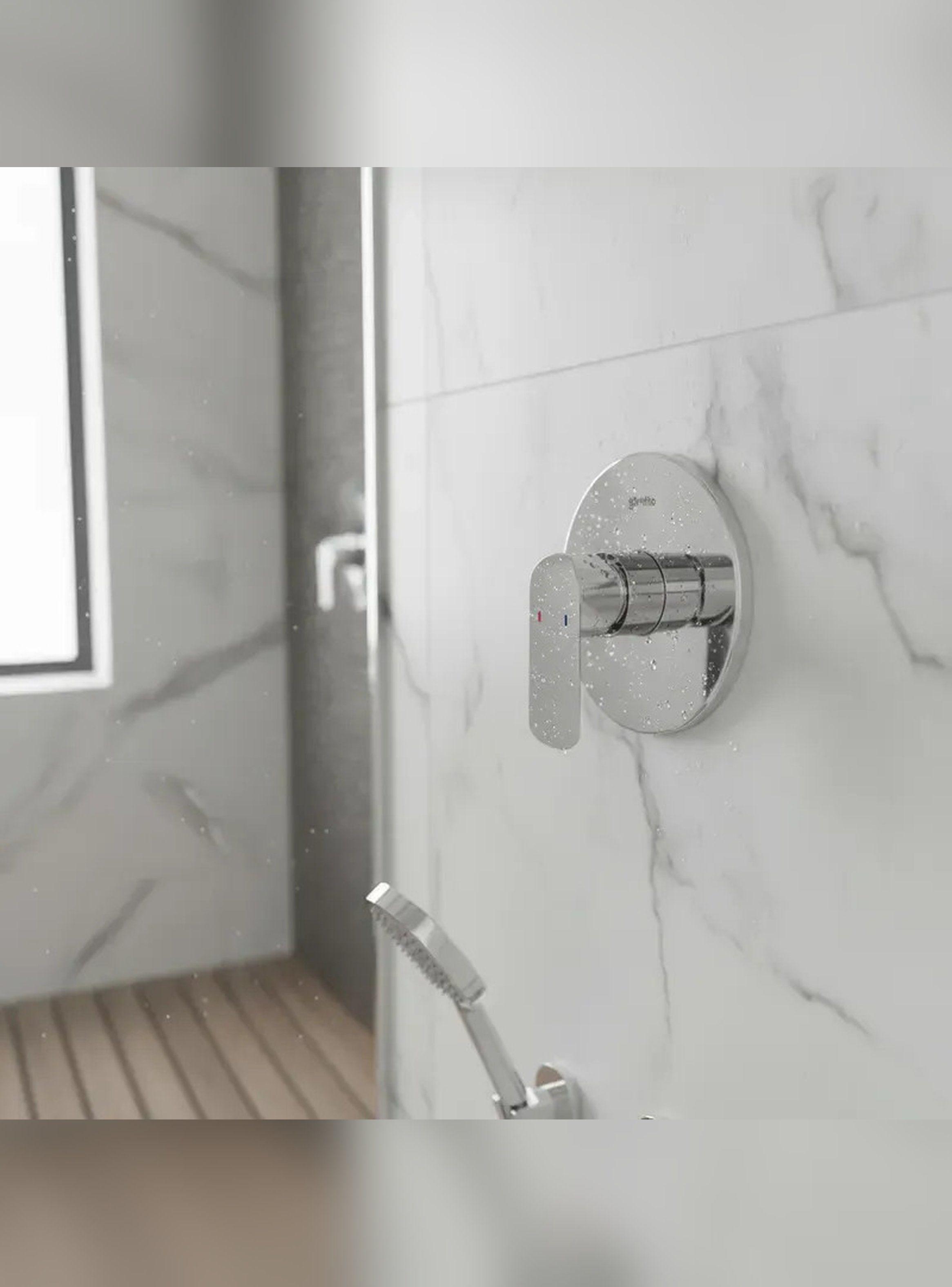 Monomando Llave Grifo Empotrado Para Ducha Priego Stretto-3