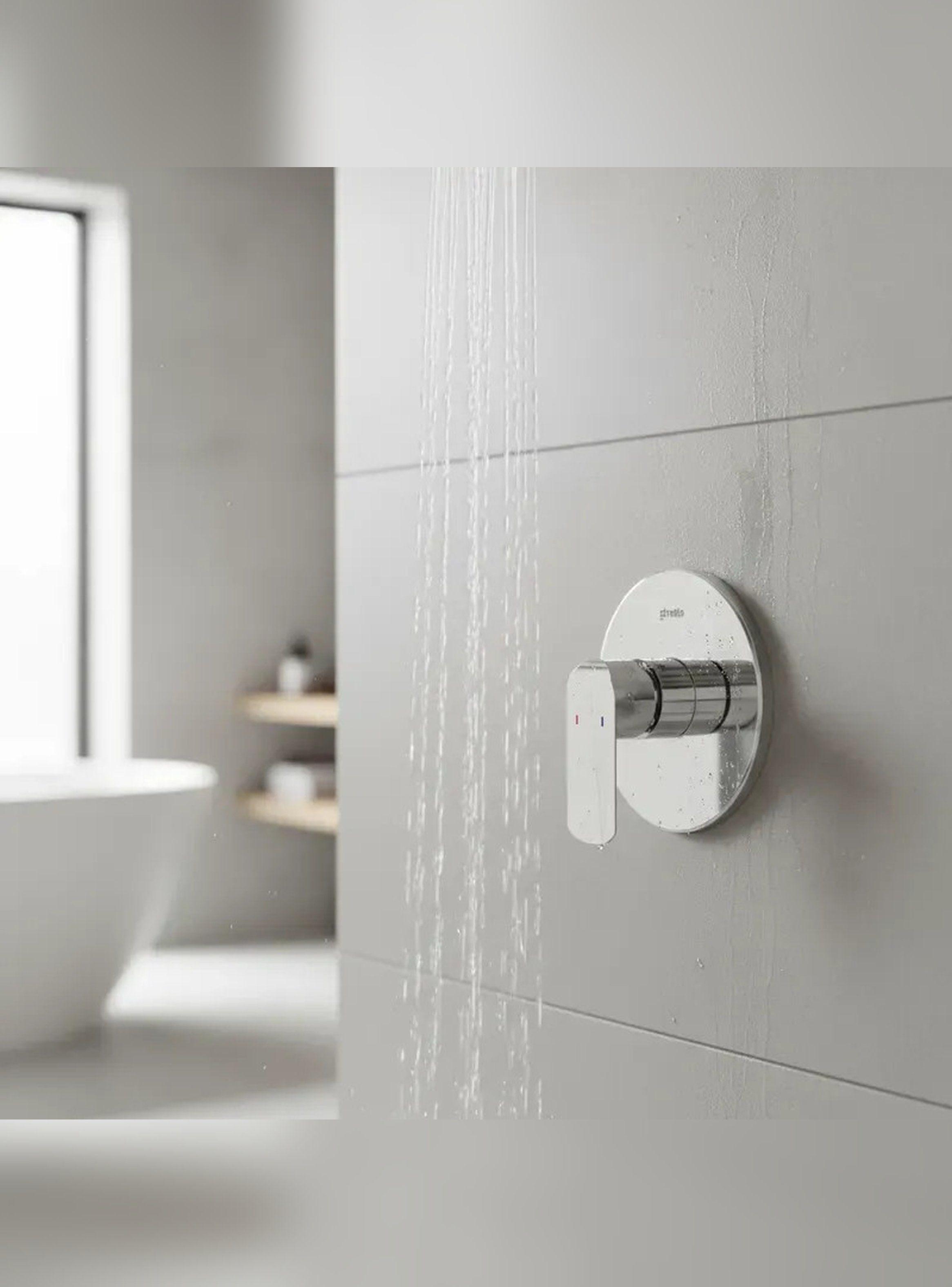 Monomando Llave Grifo Empotrado Para Ducha Priego Stretto-4