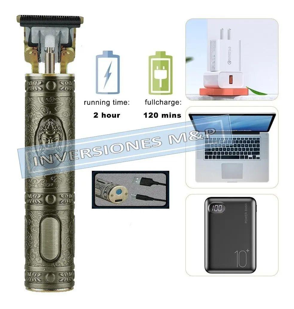 Rasuradora Afeitadora Corta Pelo Profesional Recargable-4