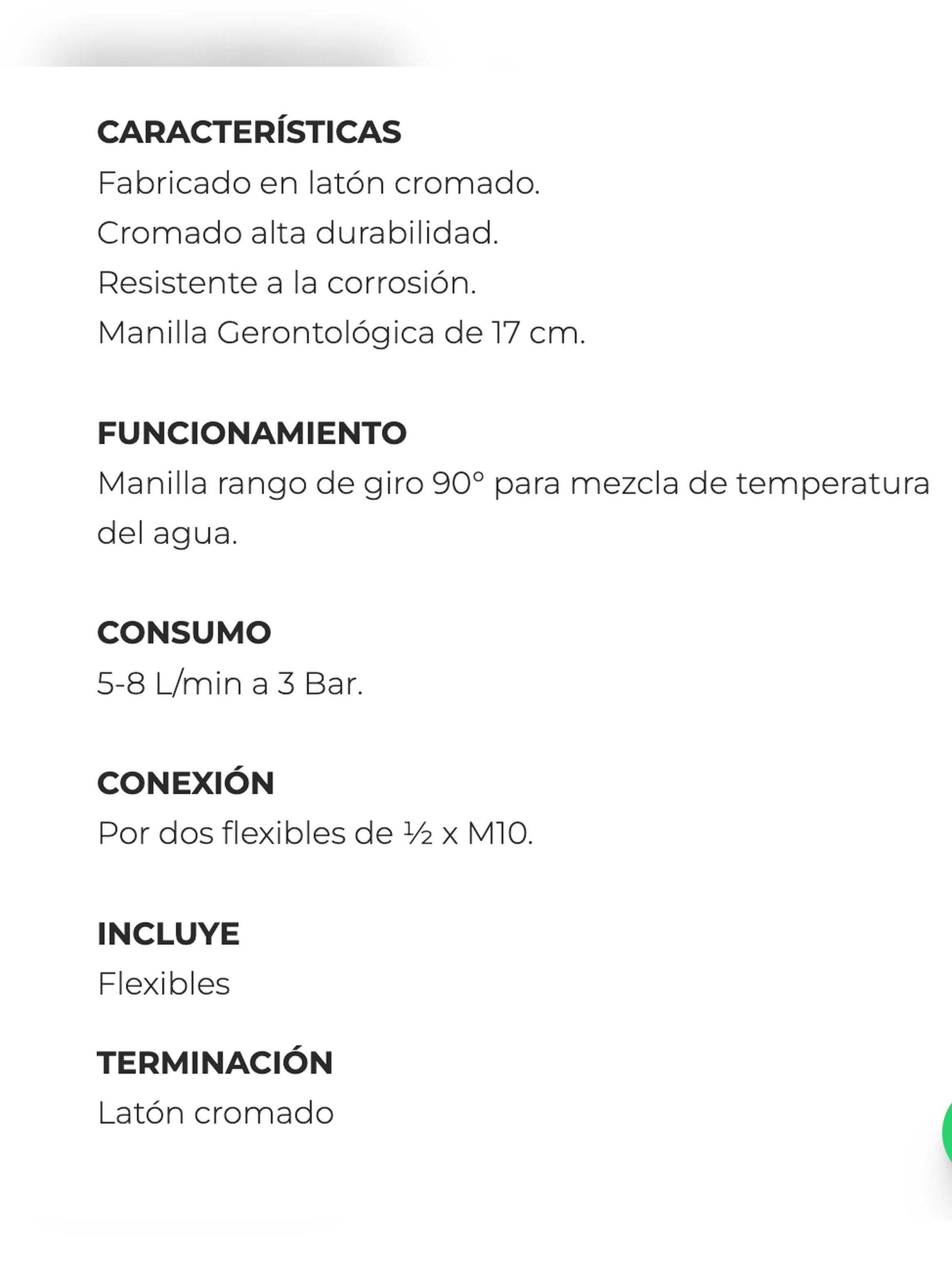 Monomando Llave Grifo Lavamanos Gerontológica Stretto-2