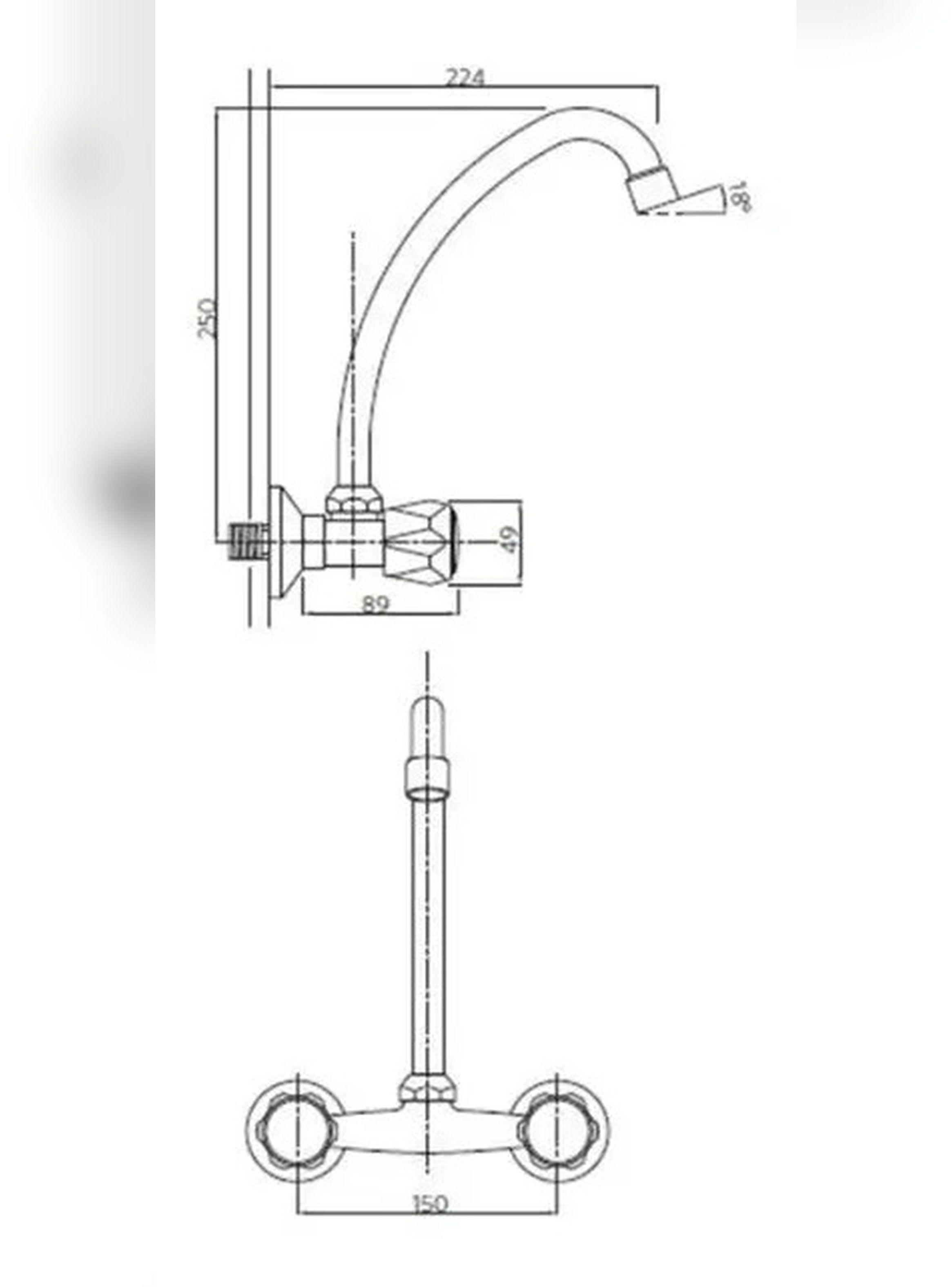 Combinación Llave Grifo De Lavaplatos Modelo Mossini Stretto-2