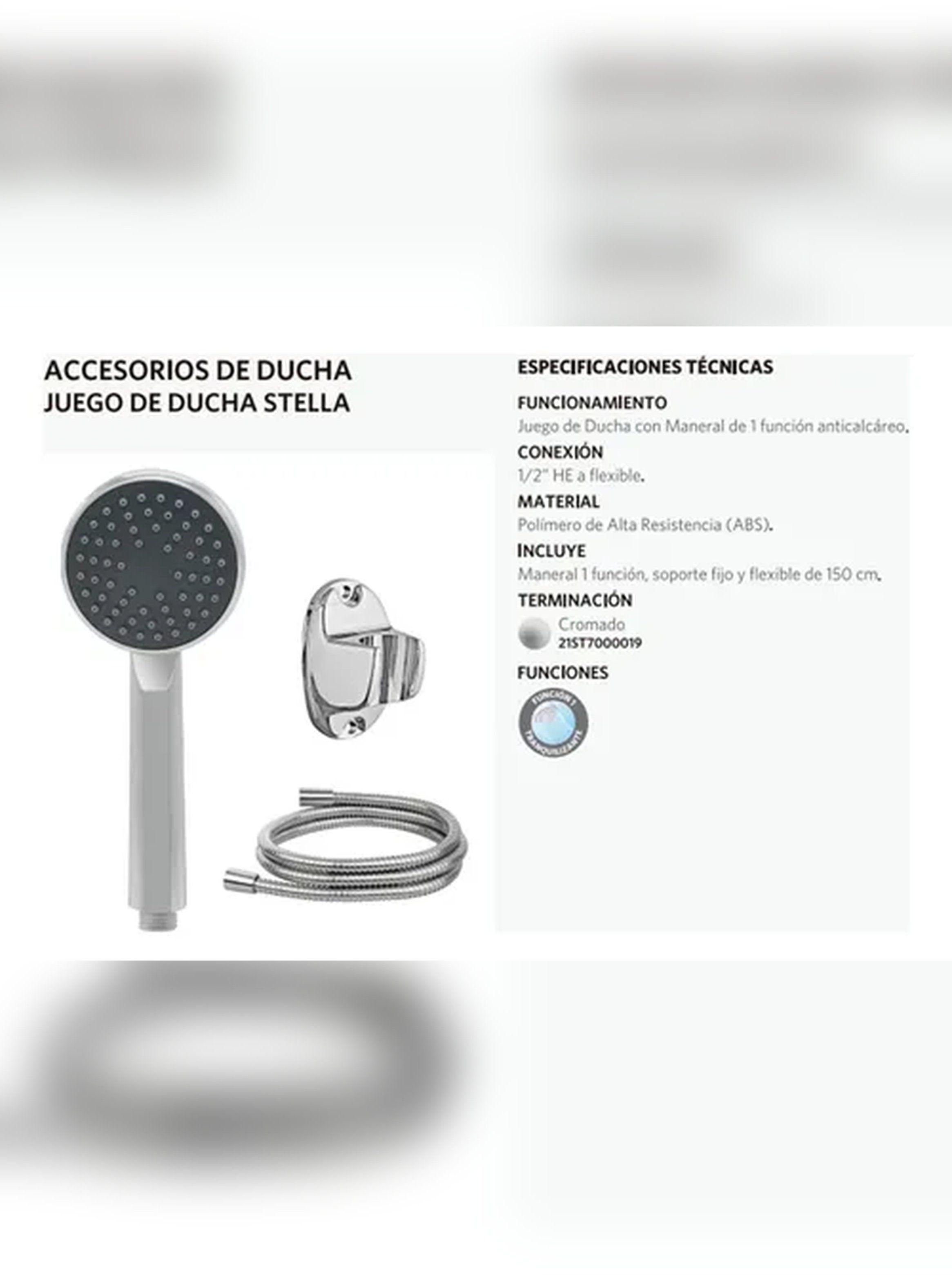 Juego de Ducha Cromado 1.5m Stretto Stella-2
