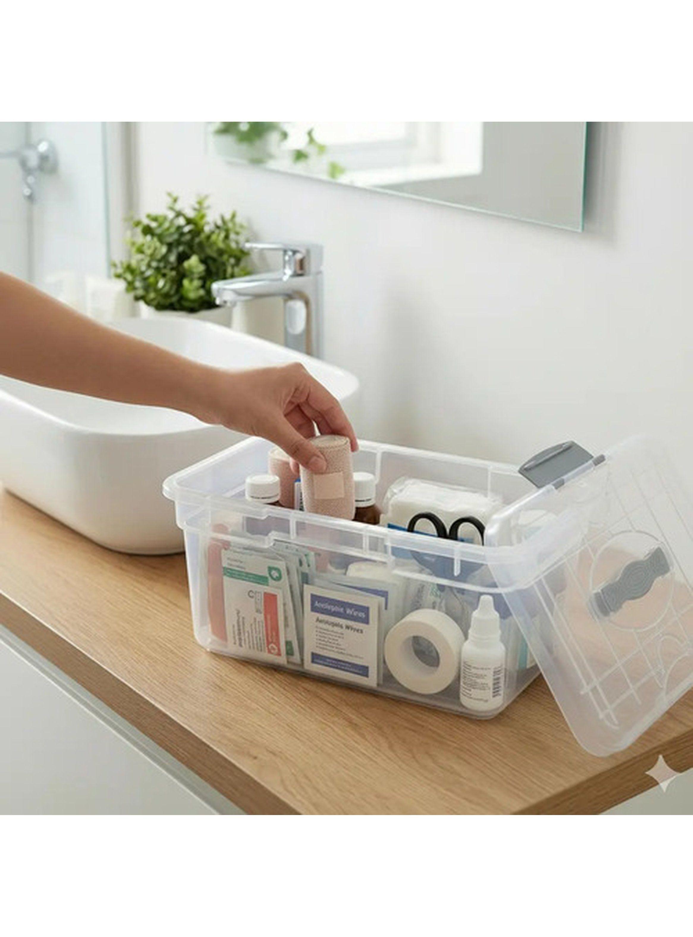 Caja Organizadora 6 Lts Transparente con Tapa Kendy Kitty-3