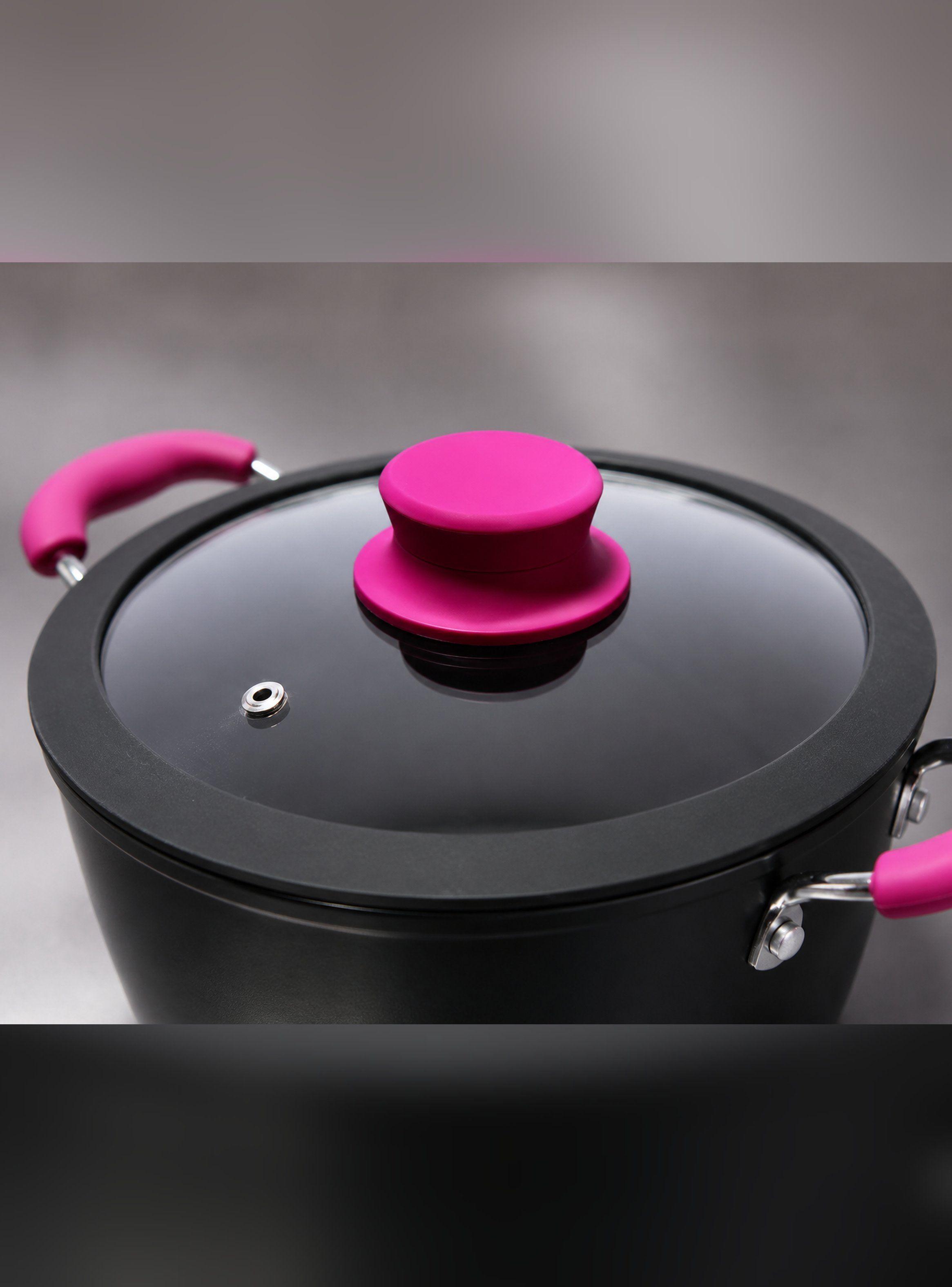 Batería Antiadherente De Cocina 7 Piezas Línea Cherry Vitta-5