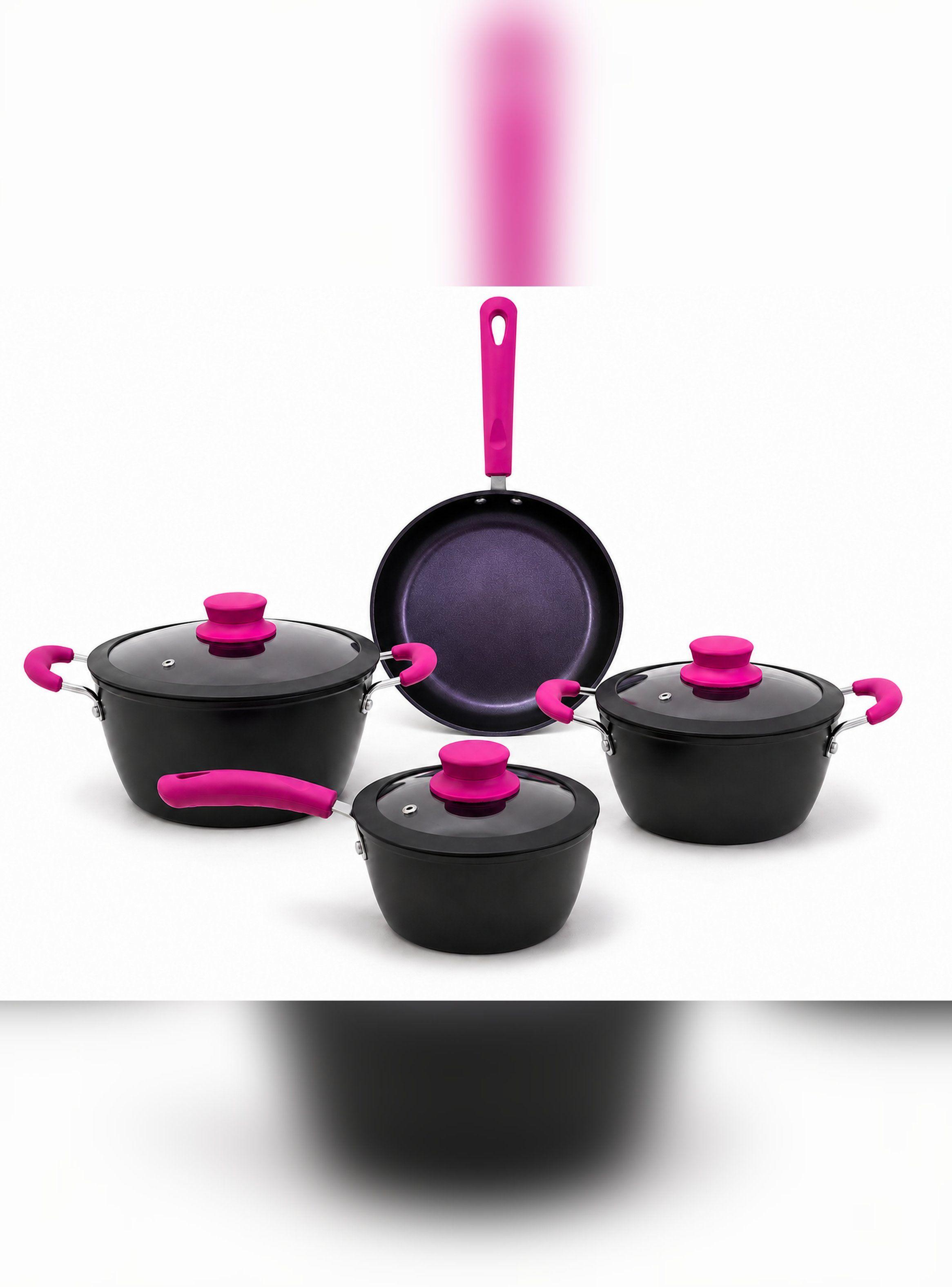 Batería Antiadherente De Cocina 7 Piezas Línea Cherry Vitta-8