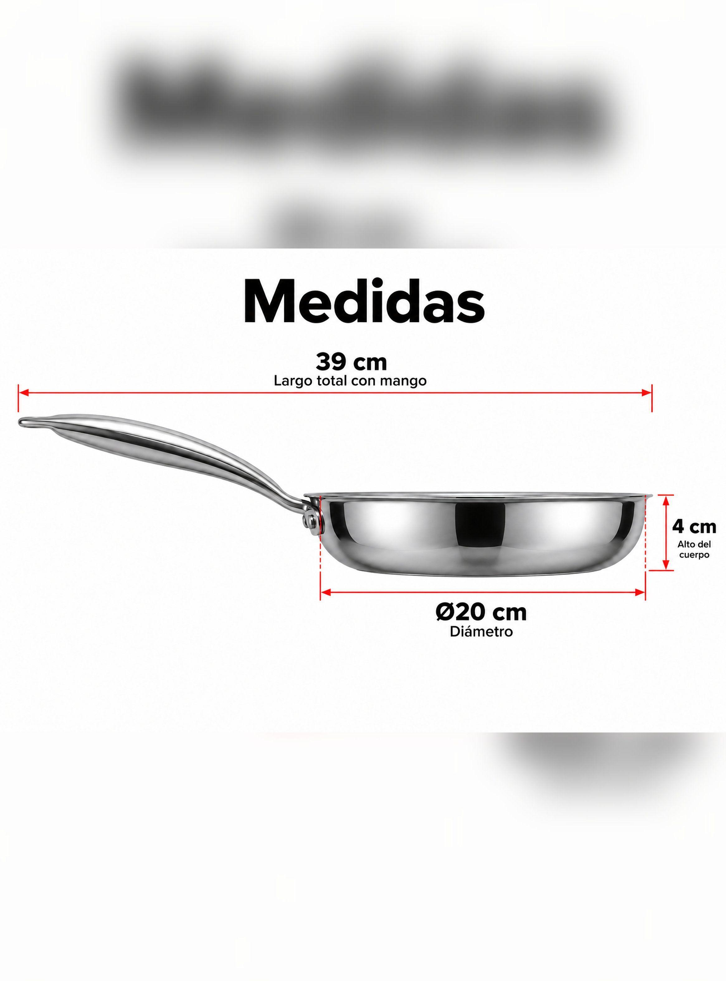 Sartén Wens Honeycomb 20 cm Acero Inoxidable Antiadherente-7