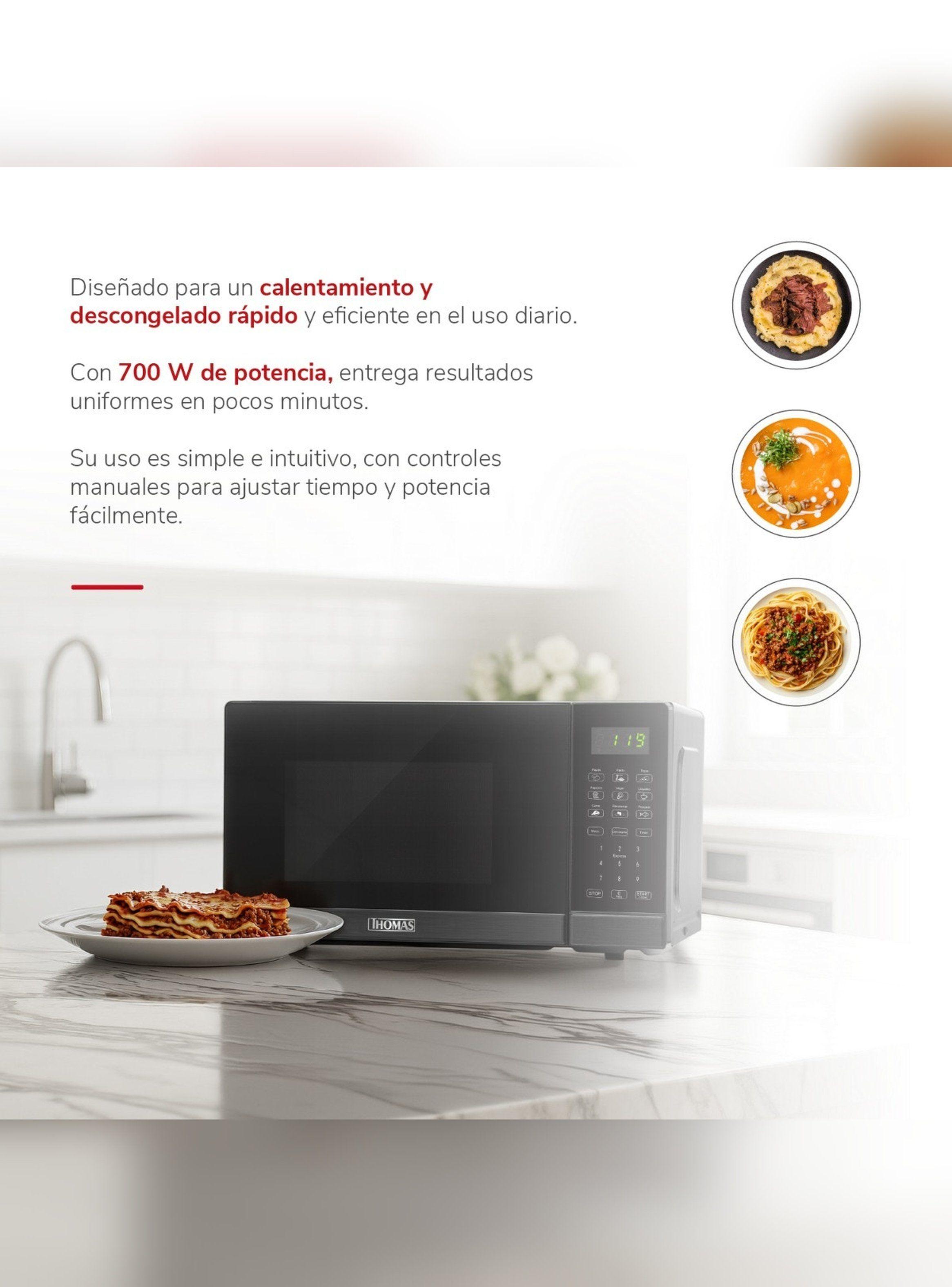 Microondas Digital Thomas TH-MW20DN 20 L 700W Touch Negro-3