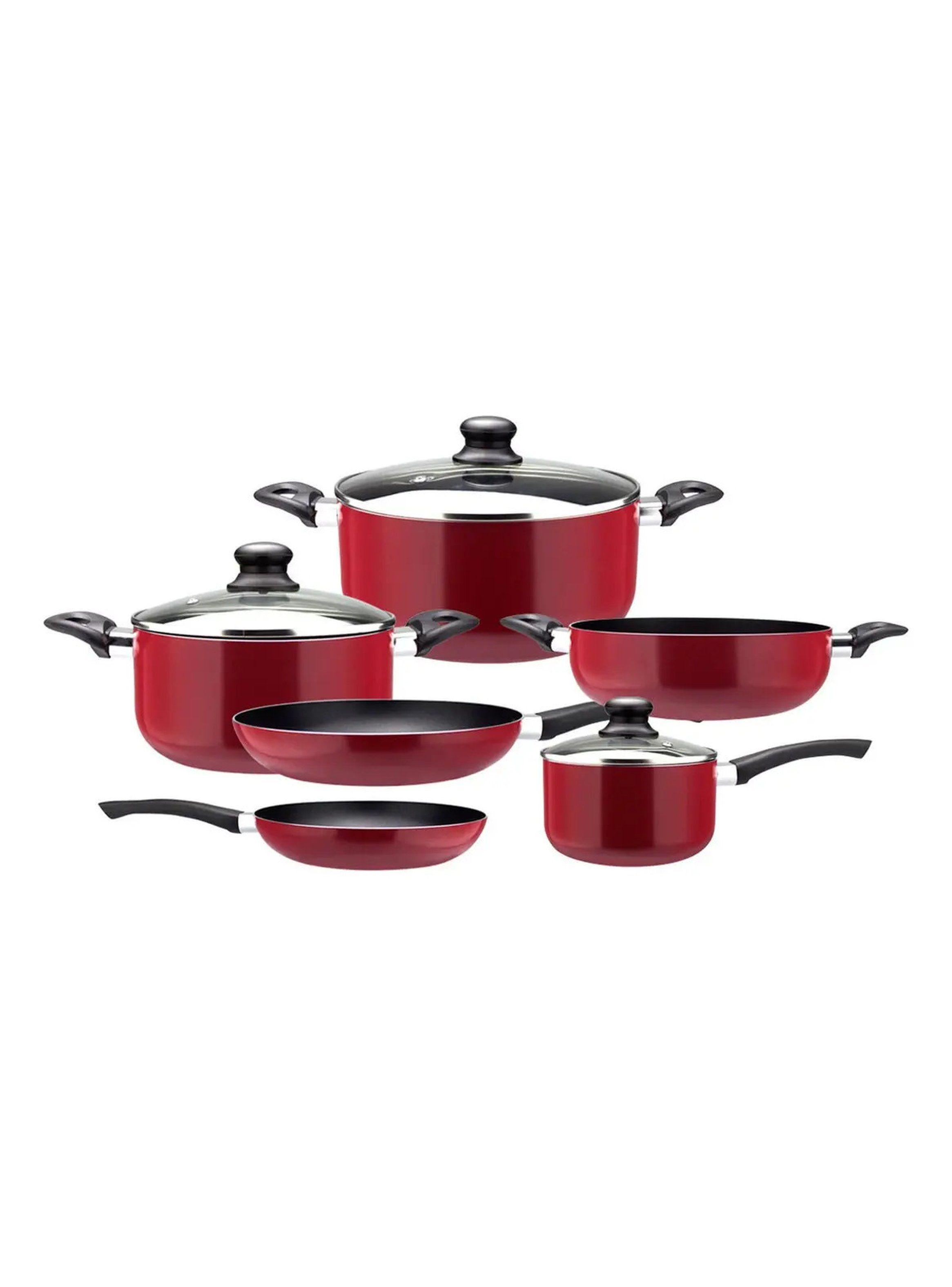 Batería de Cocina Slide Marmicoc 9 Piezas Rojo Antiadherente-0