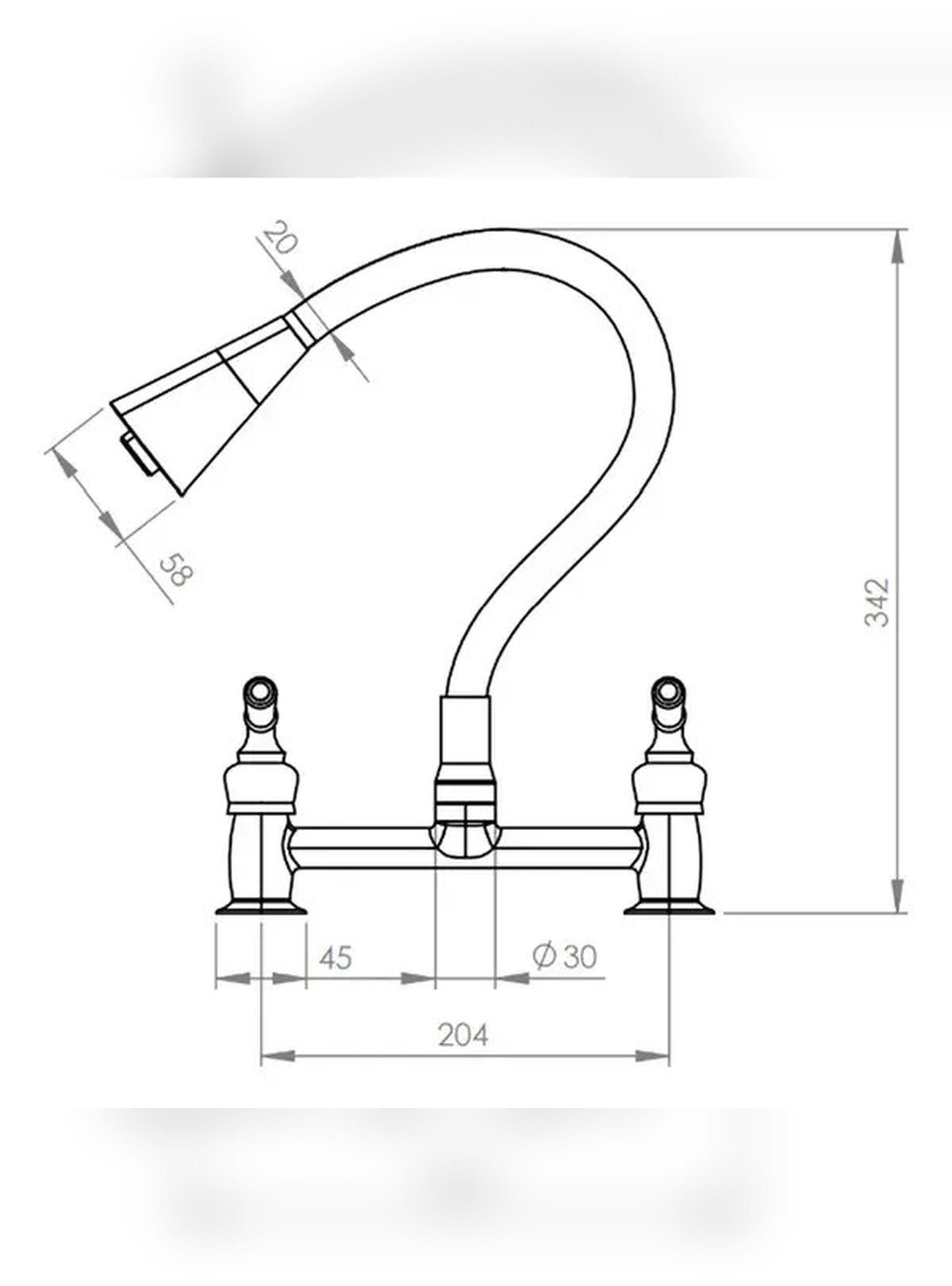 Combinacion Llave Grifo Lavaplatos Cuello Flexible Houston-3