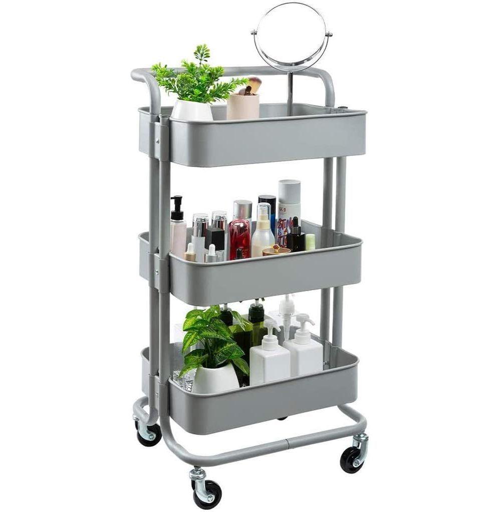 Carrito  Estante Organizador Multiuso Con 3 Niveles Con Ruedas-4
