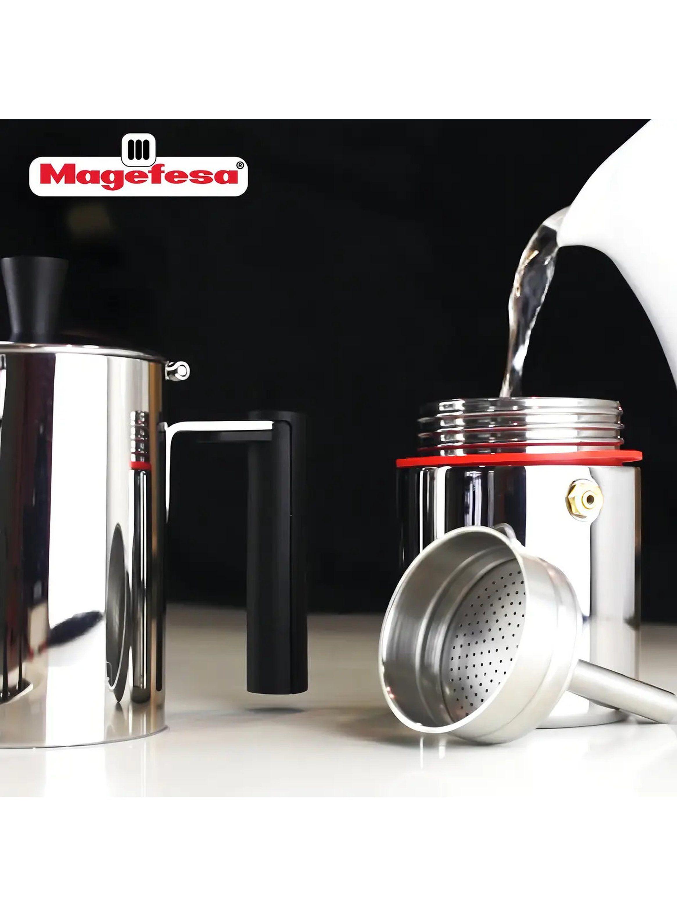 Cafetera Italiana Inoxidable Magefesa Nova Capri 6 Tazas-5