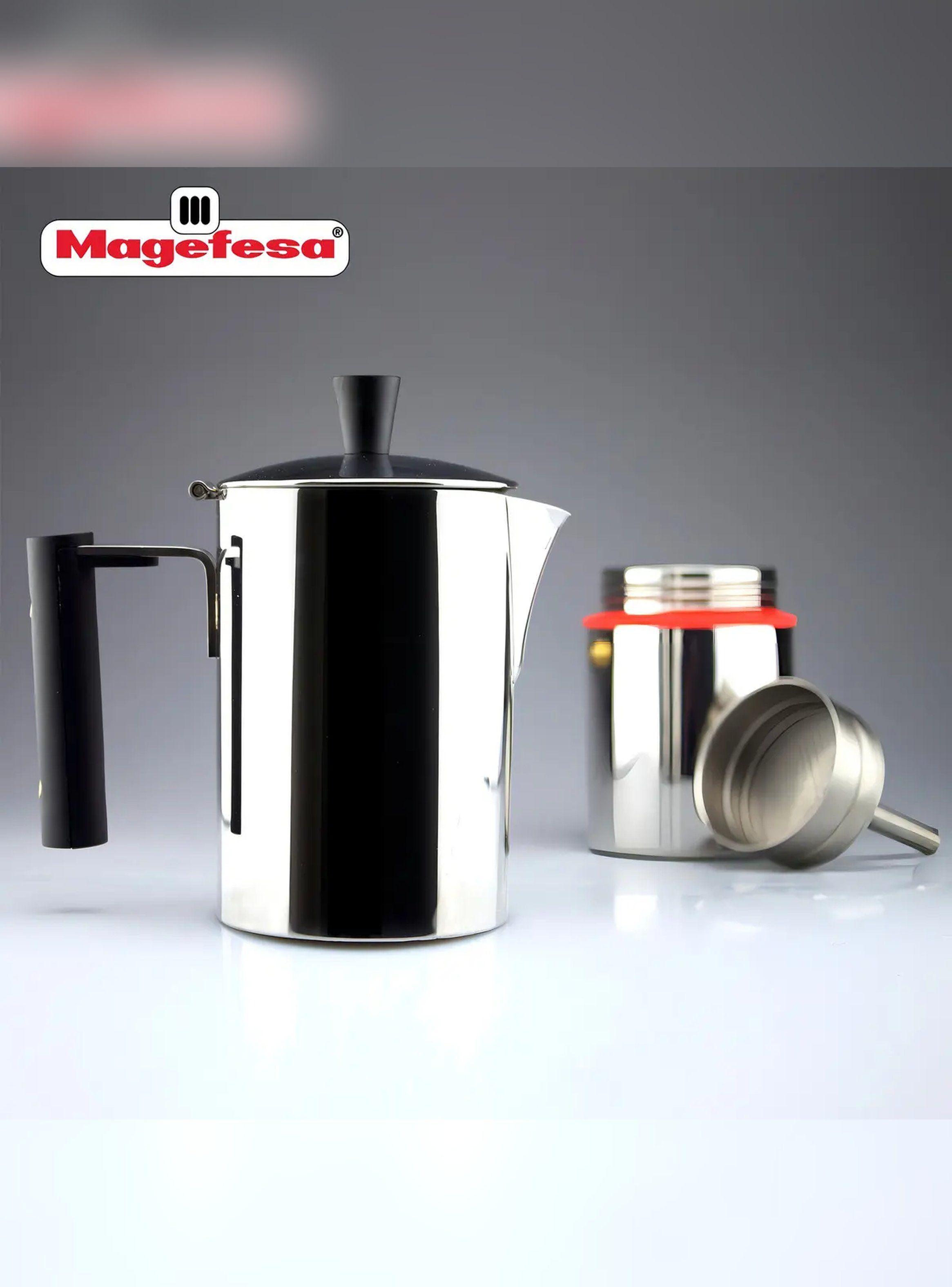 Cafetera Italiana Inoxidable Magefesa Nova Capri 6 Tazas-6
