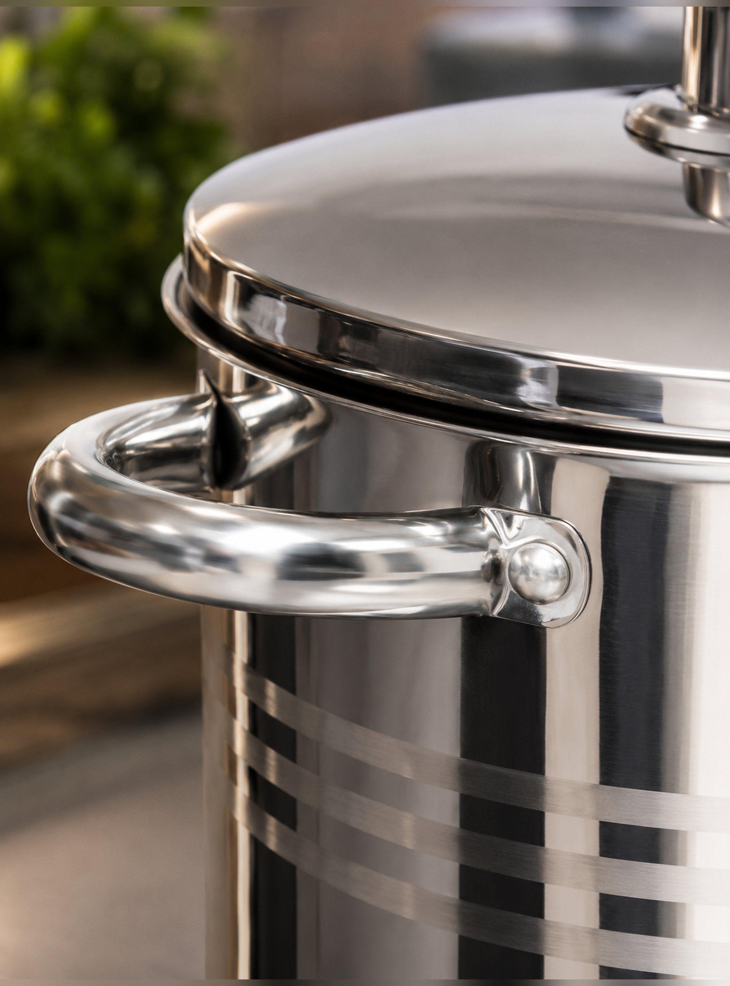 Cacerola Acero Inox 28 Cm 10 Litros 0.6 MM Oslo Marca Vitta-6