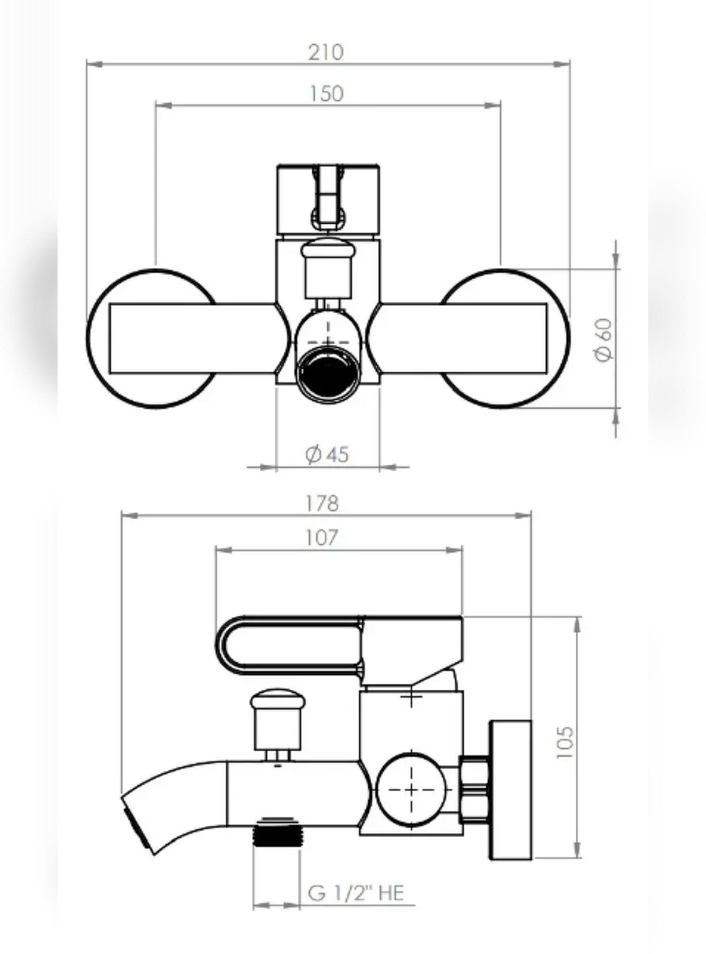Monomando Llave Grifo Tina Ducha Modelo Rizzo Marca Stretto-3
