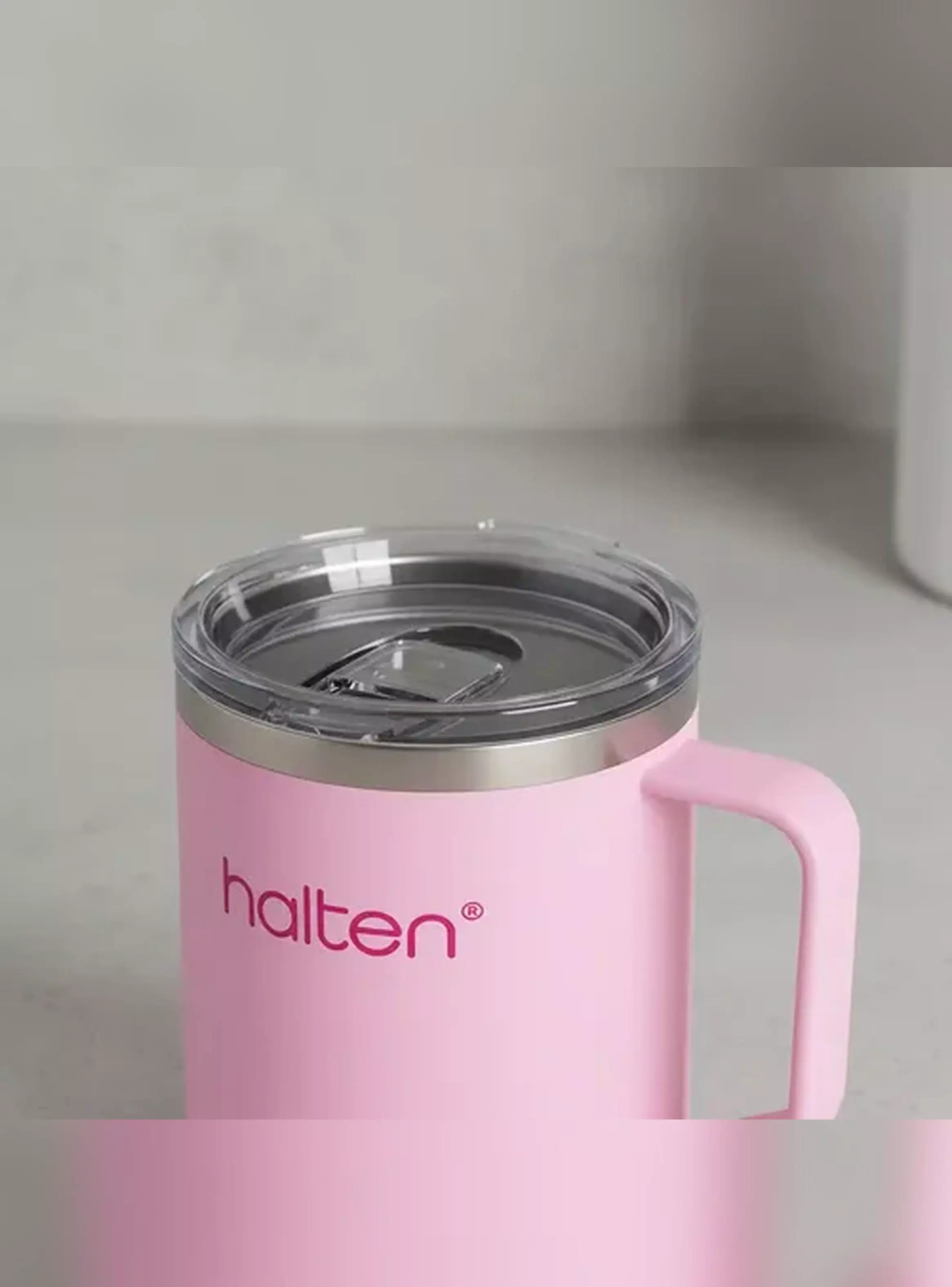 Termo Mug 450 Ml Acero Inoxidable Halten Funny Rosa-3
